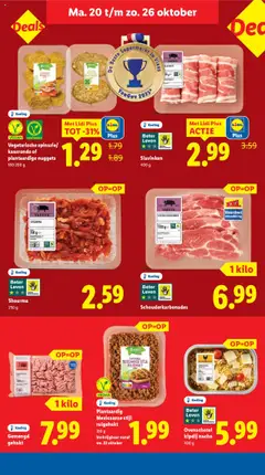 Vegetarische spinazie/kaasrondo of plantaardige nuggets, Vegetarische spinazie/kaasrondo of plantaardige nuggets 180-200 g - Voorbeeld van een folder van Lidl, geldig van 20.10.2025 | Pagina: 11