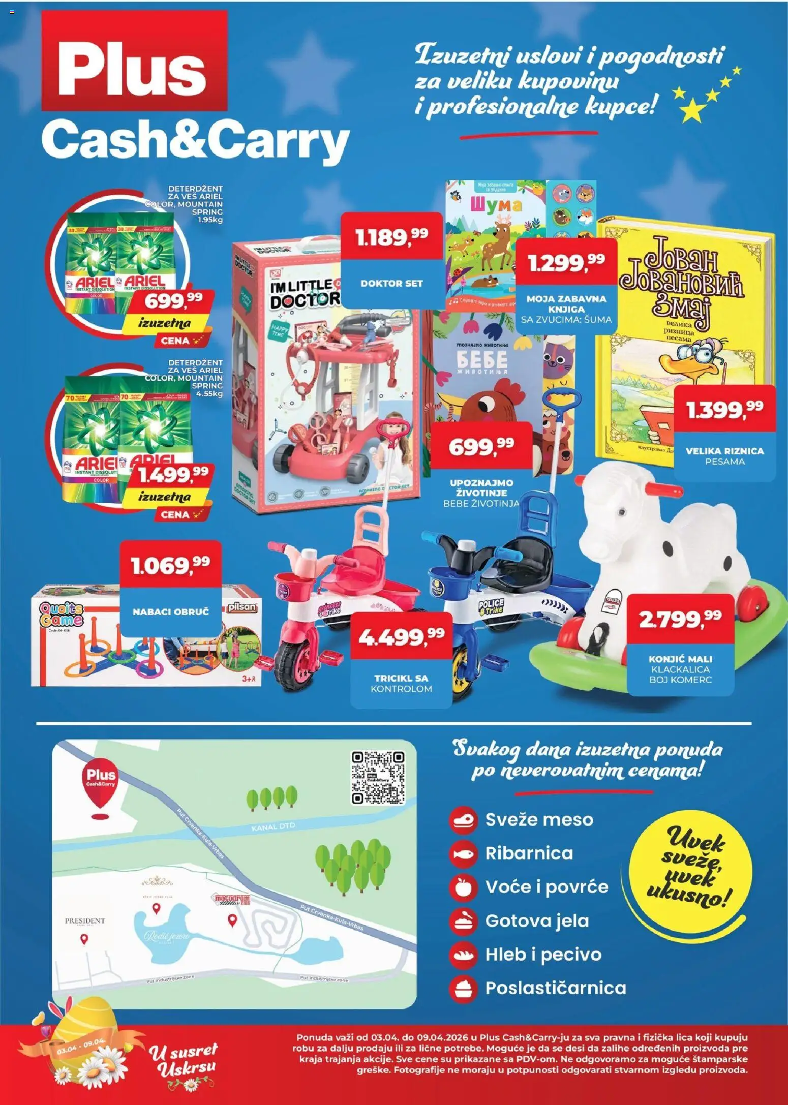 Plus Cash & Carry katalog - važi od 03.04.2026 | Strana: 4 | Proizvode: Deterdžent, Ariel, Hleb, Pecivo
