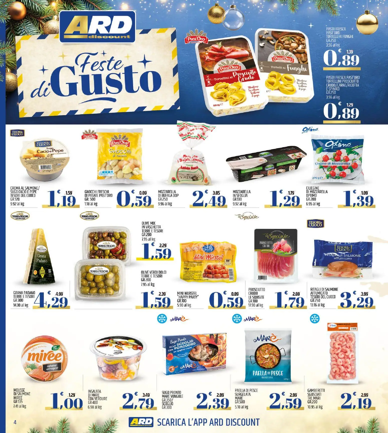 Volantino ARD Discount del 01.12.2025 | Pagina: 4 | Prodotti: Salmone, Verdure, Pepe, Spinaci