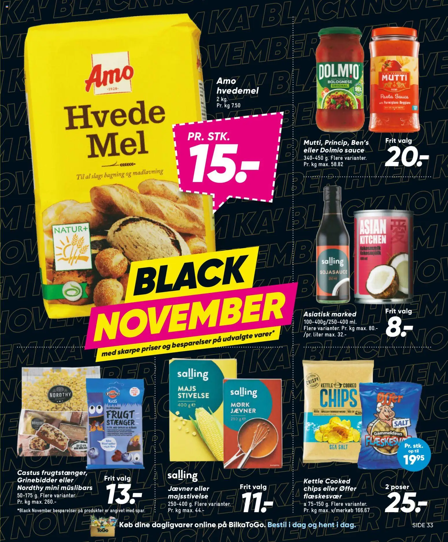 Bilka tilbudsavis – gyldig fra 31.10.2025 | Side: 47 | Produkter: Chips, Hvedemel, Kokosmælk, Salt