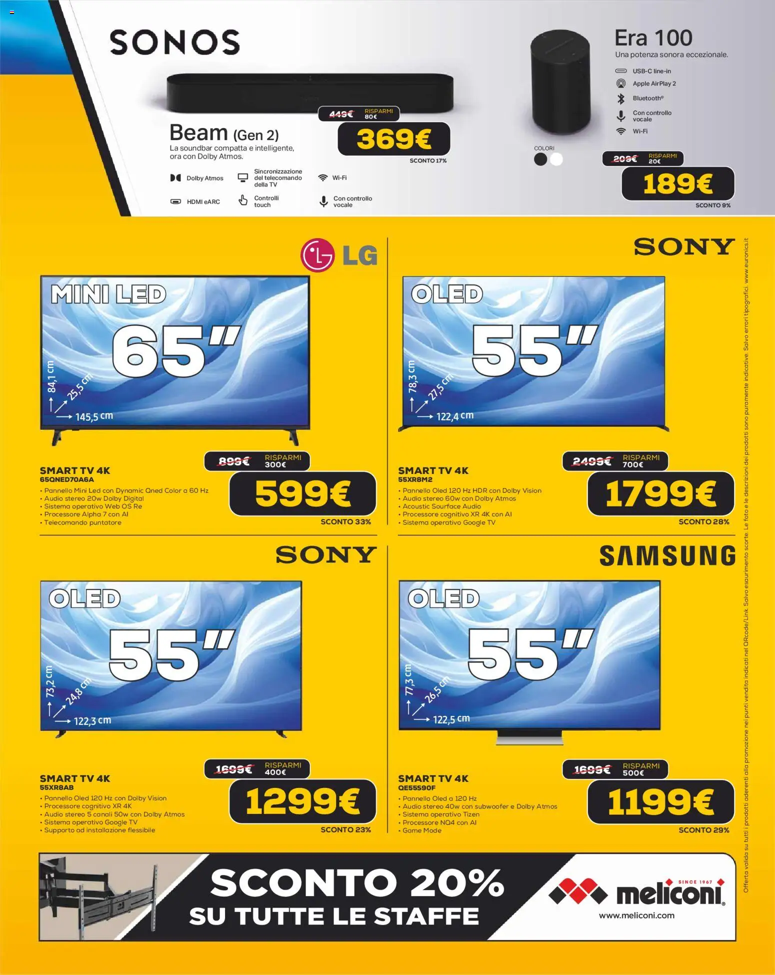 Volantino Euronics del 13.11.2025 | Pagina: 15 | Prodotti: smart TV, TV, Audio, Samsung