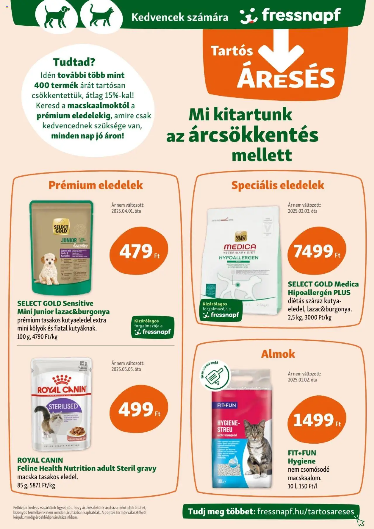 Fressnapf akciós ujság - amely érvényes a következő dátumtól: 12.06.2025 | Oldal: 3 | Termékek: Kutyaeledel