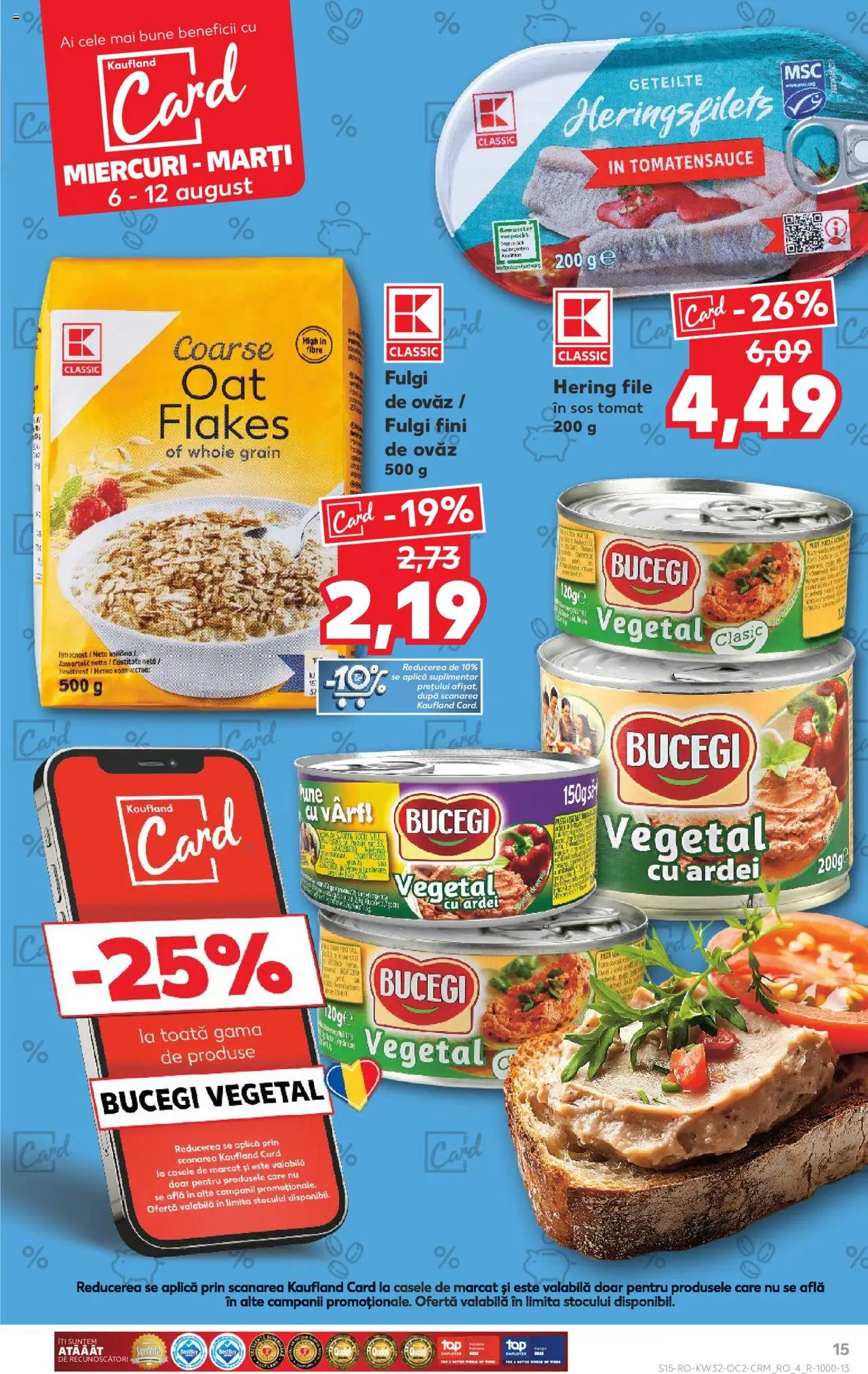 Catalog Kaufland - Tulcea – valabil de la 06.08.2025 | Pagină: 15 | Produse: Ardei, Fulgi, Sos