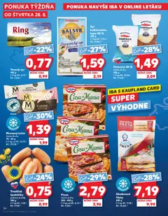 Kaufland SK akciós ujság - amely érvényes a következő dátumtól: 28.08.2025 | Oldal: 36 | Termékek: Magnum, Pizza