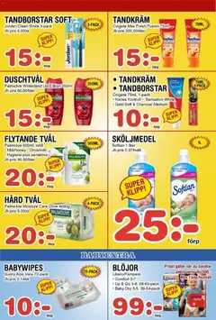 Nya Pulsen - erbjudanden - Förhandsvisning av reklamblad från butik Nya Pulsen aktuell från 01.12.2025 | Sida: 20 | Produkter: Tvål, Duschtvål, Tandkräm, Sköljmedel