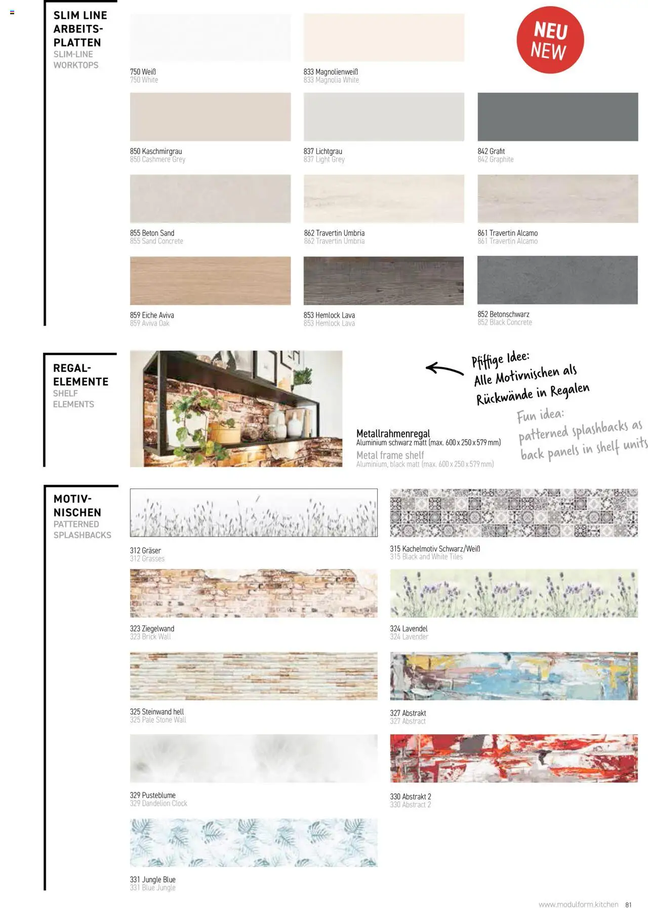 Ostermann Modulform Küchenprospekt  – gültig ab 26.05.2025 | Seite: 81 | Produkte: Regal, Lavendel