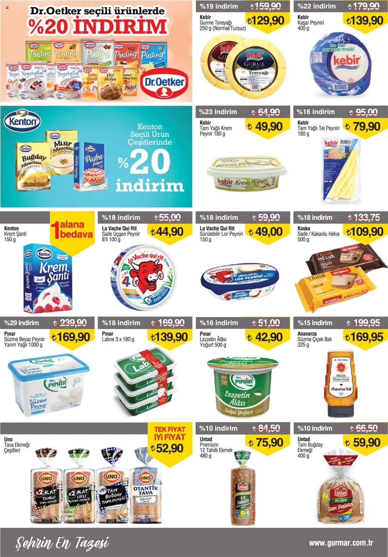 Gürmar Katalog - 16.06.2025 tarihinden itibaren geçerlidir | Sayfa: 5 | Ürünler: Krem, Peynir, Ekmek, Pudra