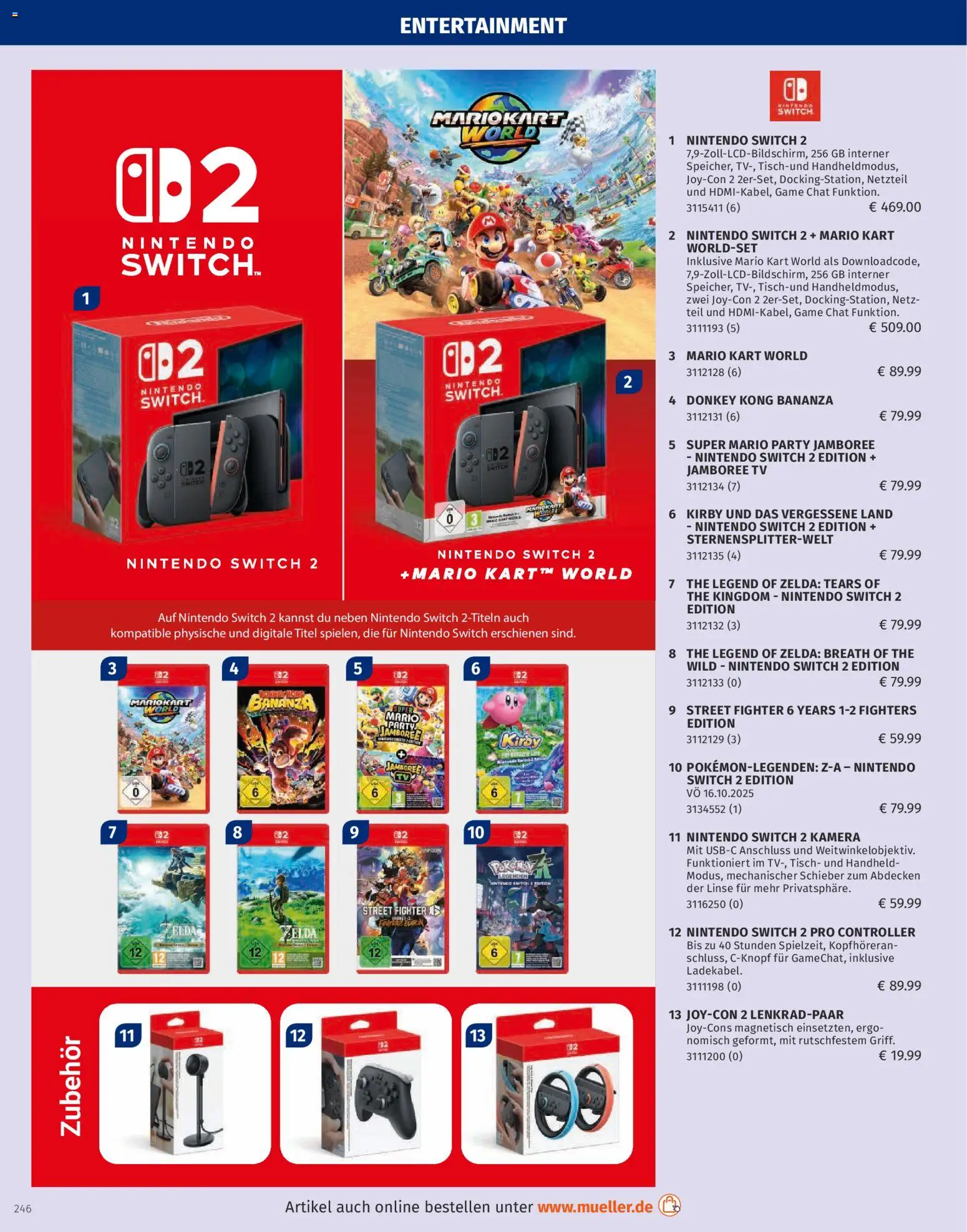 Müller Spielwarenkatalog – gültig ab 27.10.2025 | Seite: 246 | Produkte: Kamera, Tisch, Netzteil, TV