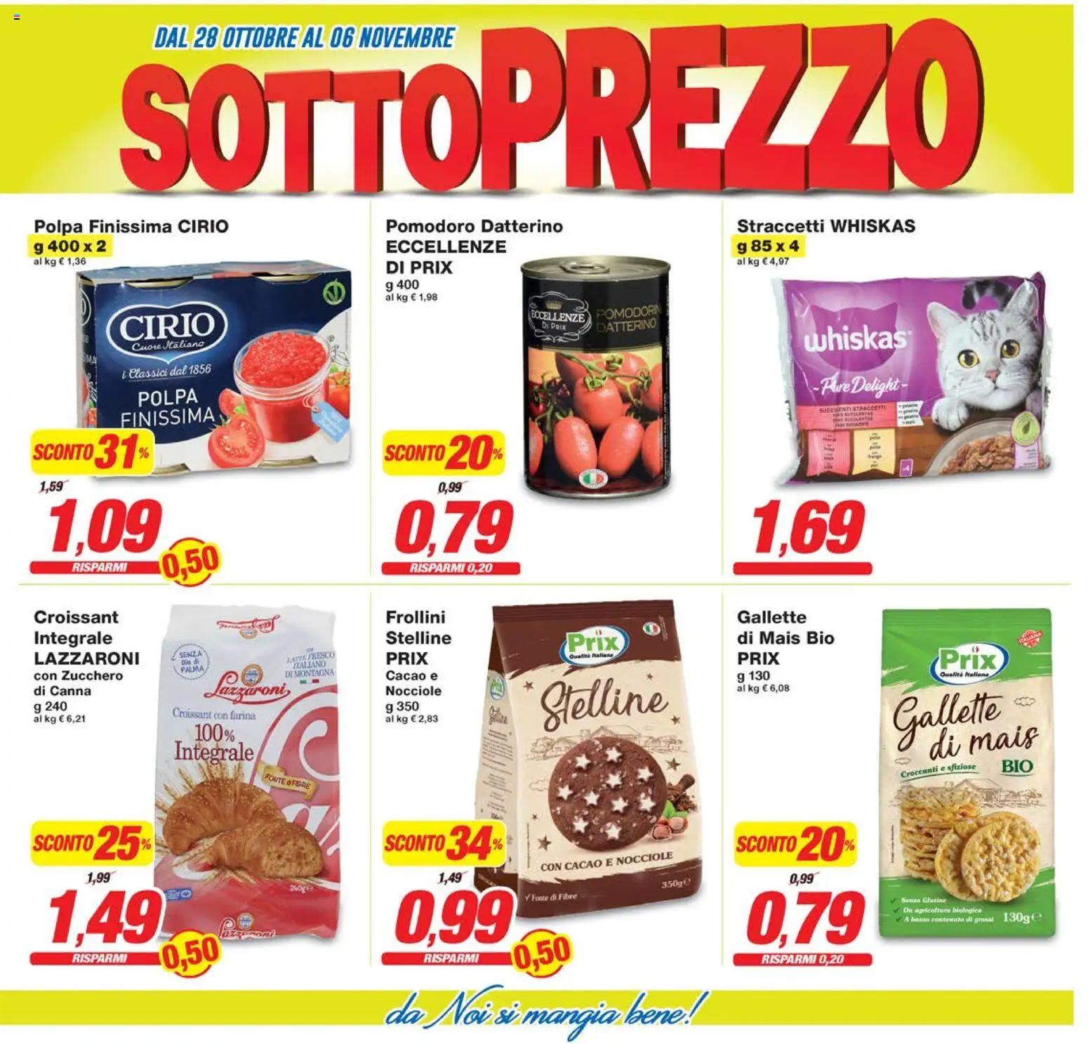 Volantino Prix del 28.10.2025 | Pagina: 3 | Prodotti: Pomodoro, Latte, Nocciole, Frollini