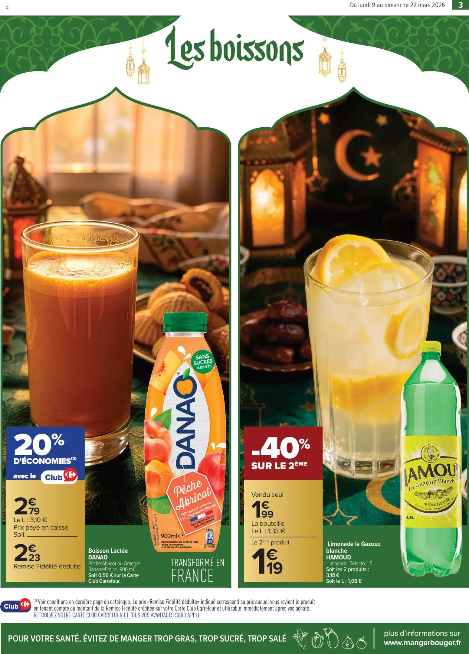 {H1} | Page: 3 | Produits: Abricot, Pêche, Base, Lait