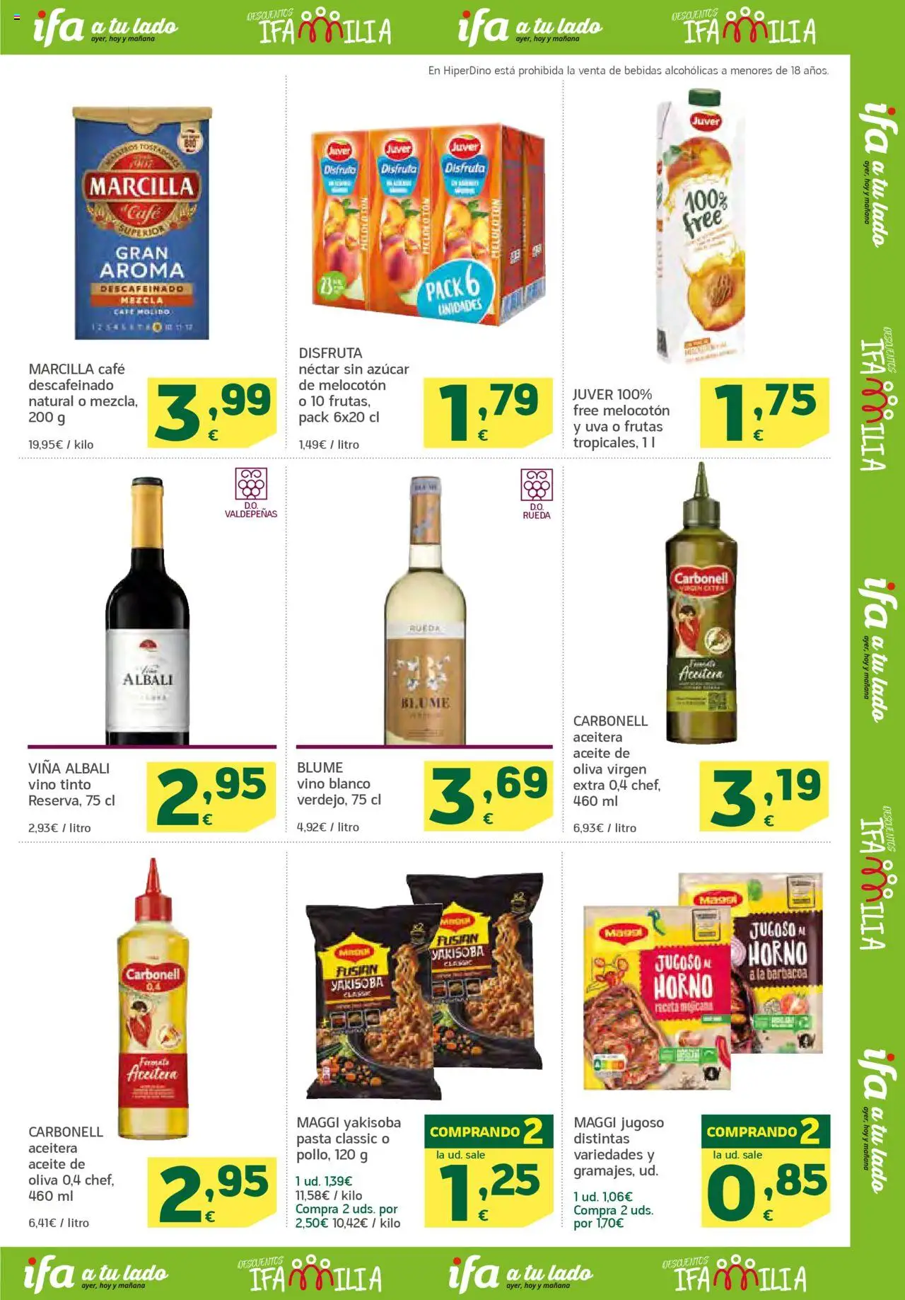 HiperDino folleto │ válido desde el 26.08.2025 | Página: 11 | Productos: Aceite, Vino, Pasta, Néctar