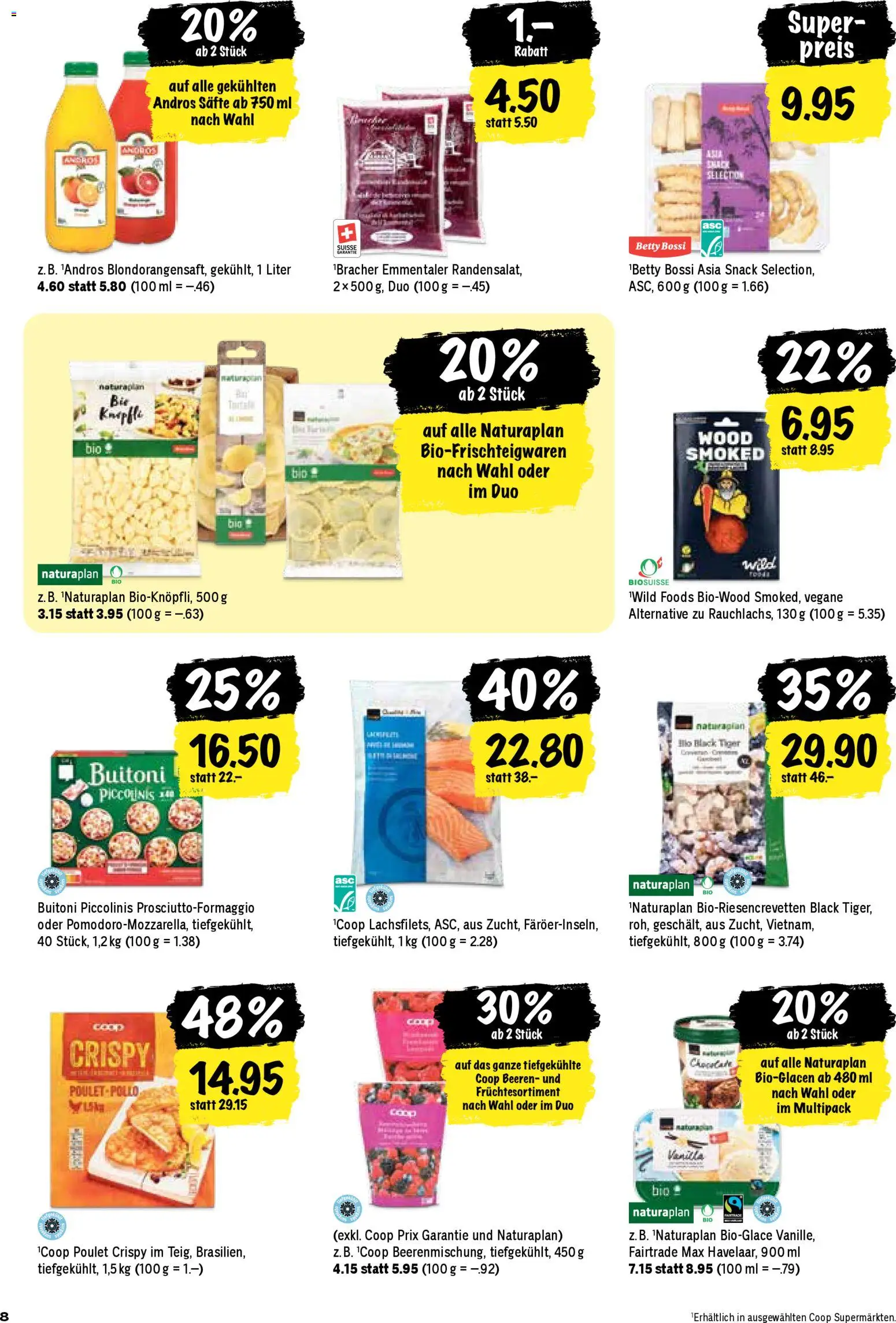 Coop aktionen – gültig ab 31.03.2026 | Seite: 8 | Produkte: Pizza, Pasta