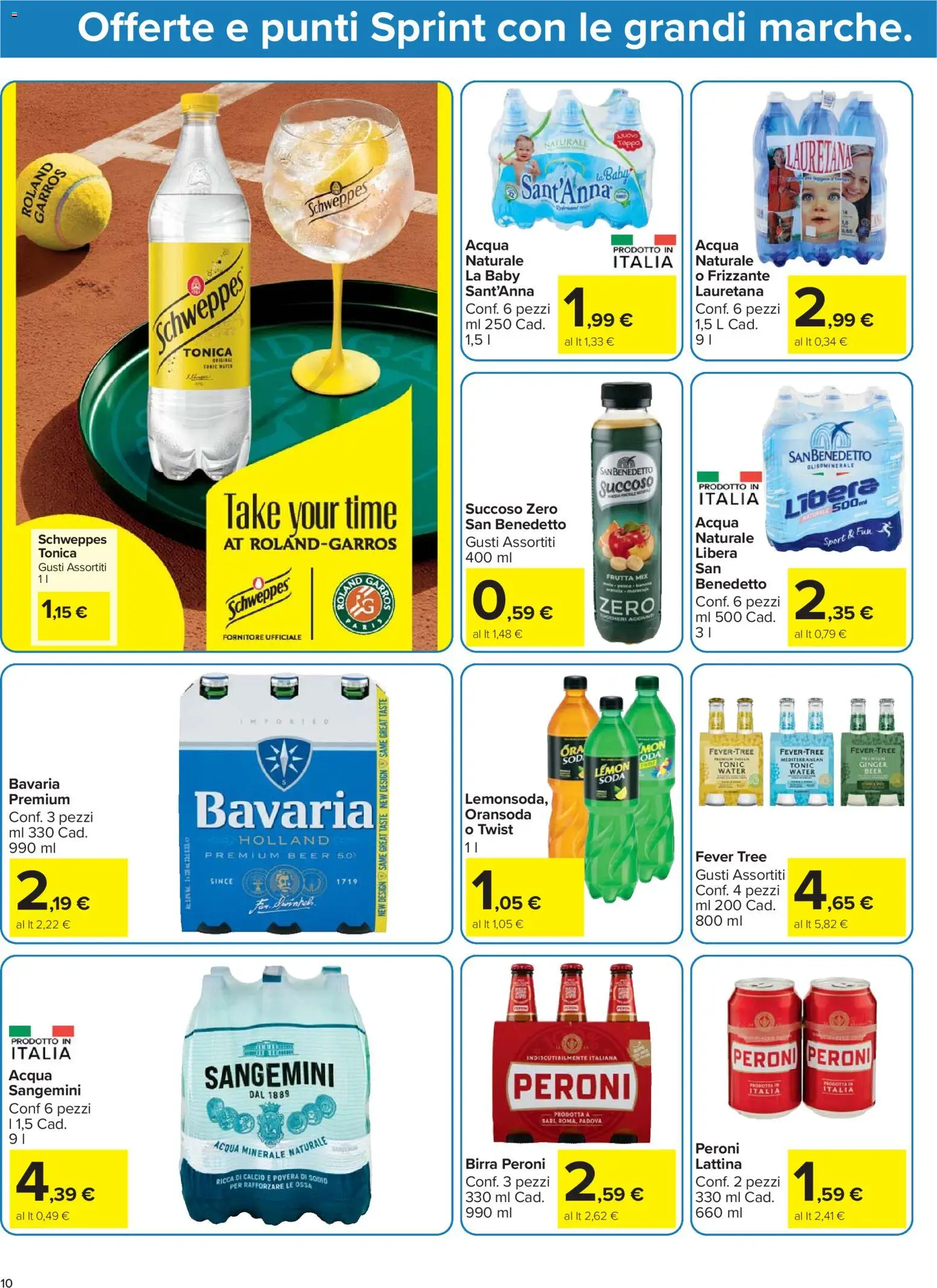 Volantino Carrefour del 07.04.2026 | Pagina: 10 | Prodotti: Birra, Acqua, Frutta, Acqua naturale