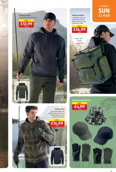 Preview of Aldi - Weekly offers UK Specialbuys valid from 19.03.2026 | Page: 23 | Products: Shirt, Hoodie, Backpack, Press