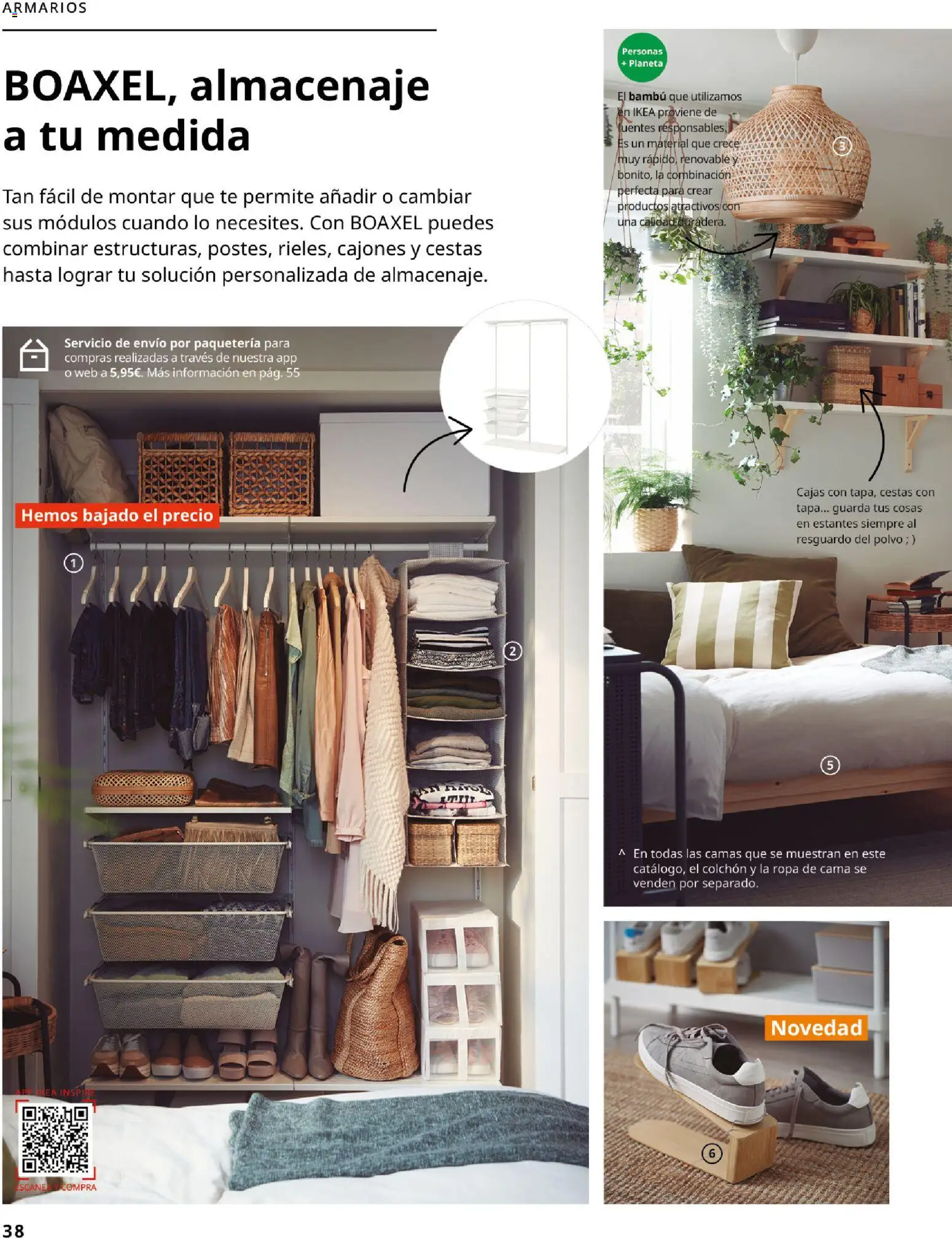 Catálogo IKEA Dormitorios │ válido desde el 01.02.2026 | Página: 38 | Productos: Colchon, Ropa, Κασέρι, Almacenaje