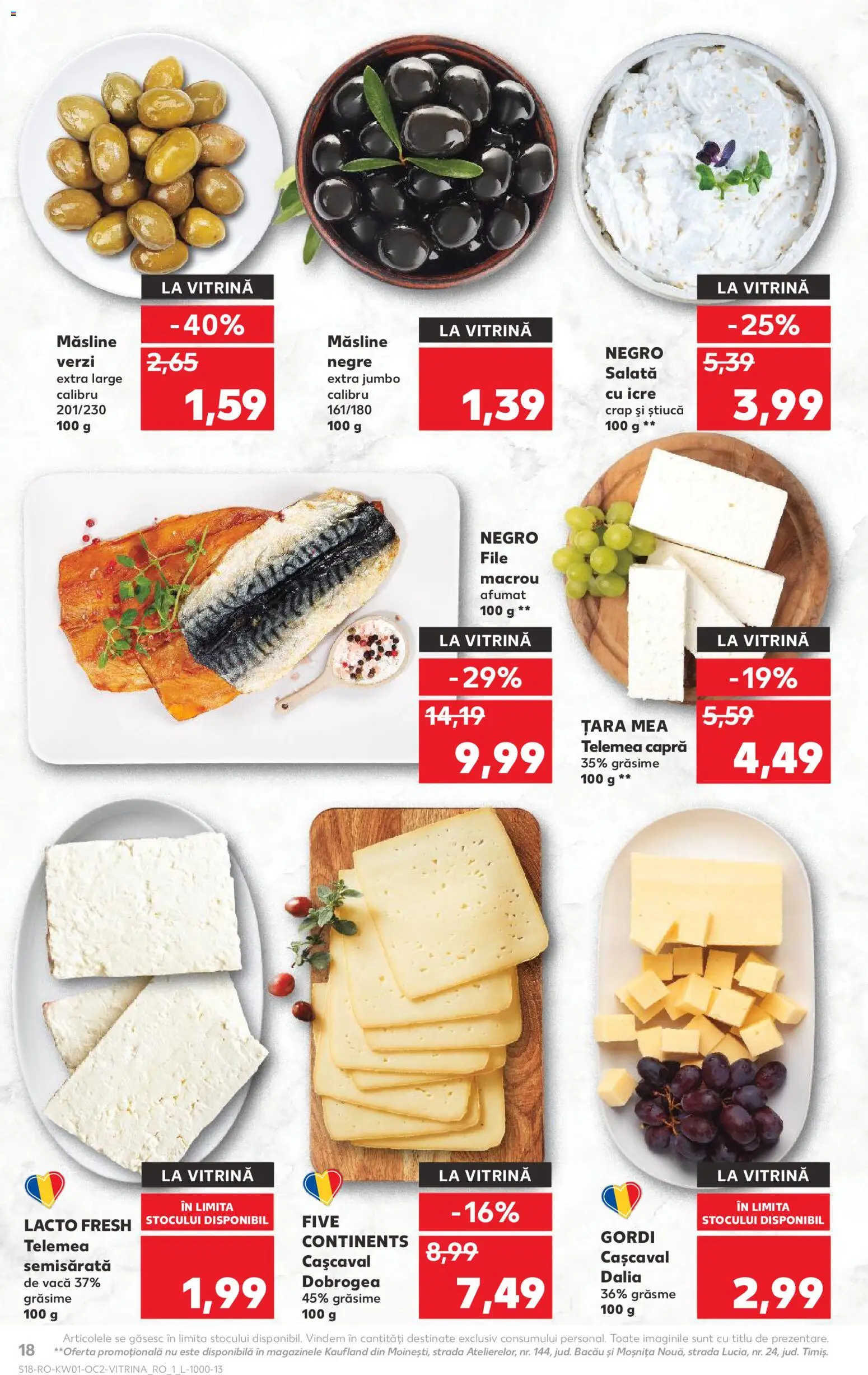 Noul catalog Kaufland – valabil de la 31.12.2025 | Pagină: 18 | Produse: Vitrină, Cașcaval, Salată cu icre, Salată