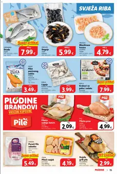 Katalog Plodine - Pregled kataloga iz trgovine Plodine, vrijedi od 02.01.2026 | Stranica: 15 | Proizvodi: Puretina, Riba, Kozice, Dagnje