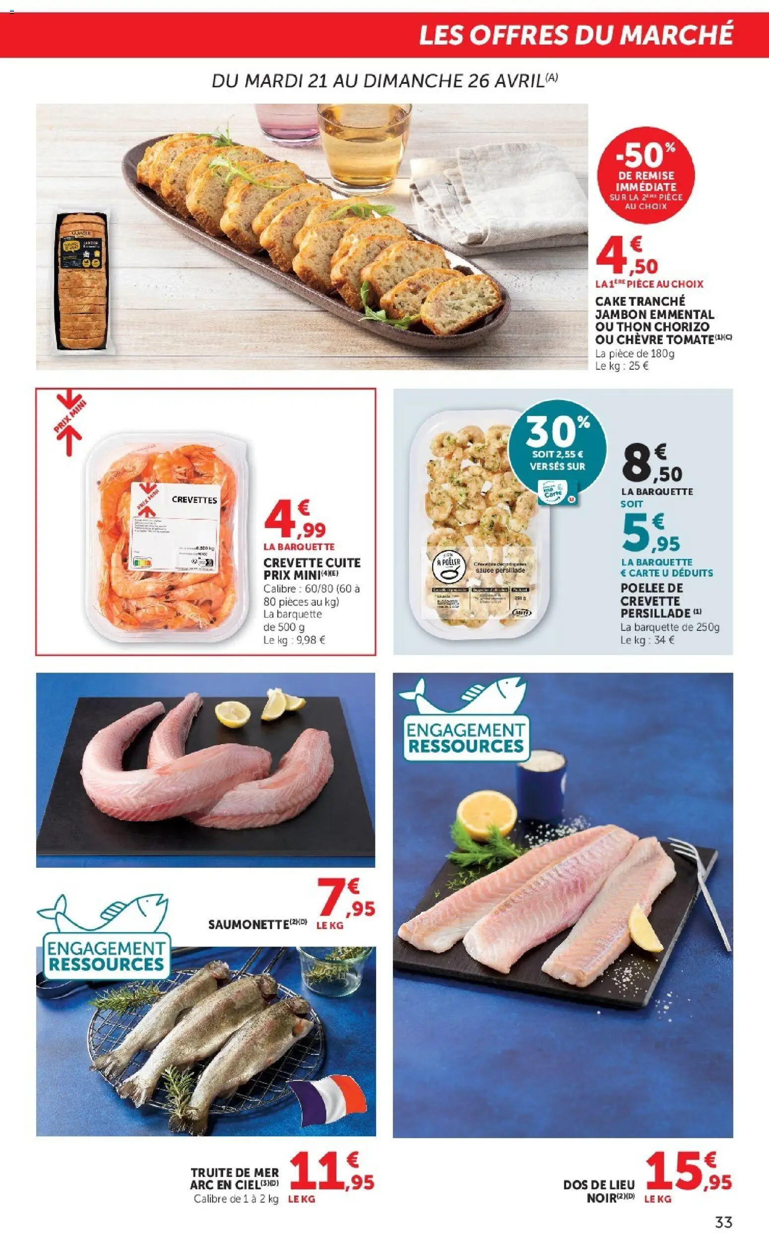 {H1} | Page: 33 | Produits: Chorizo, Poêle, Crevette, Thon