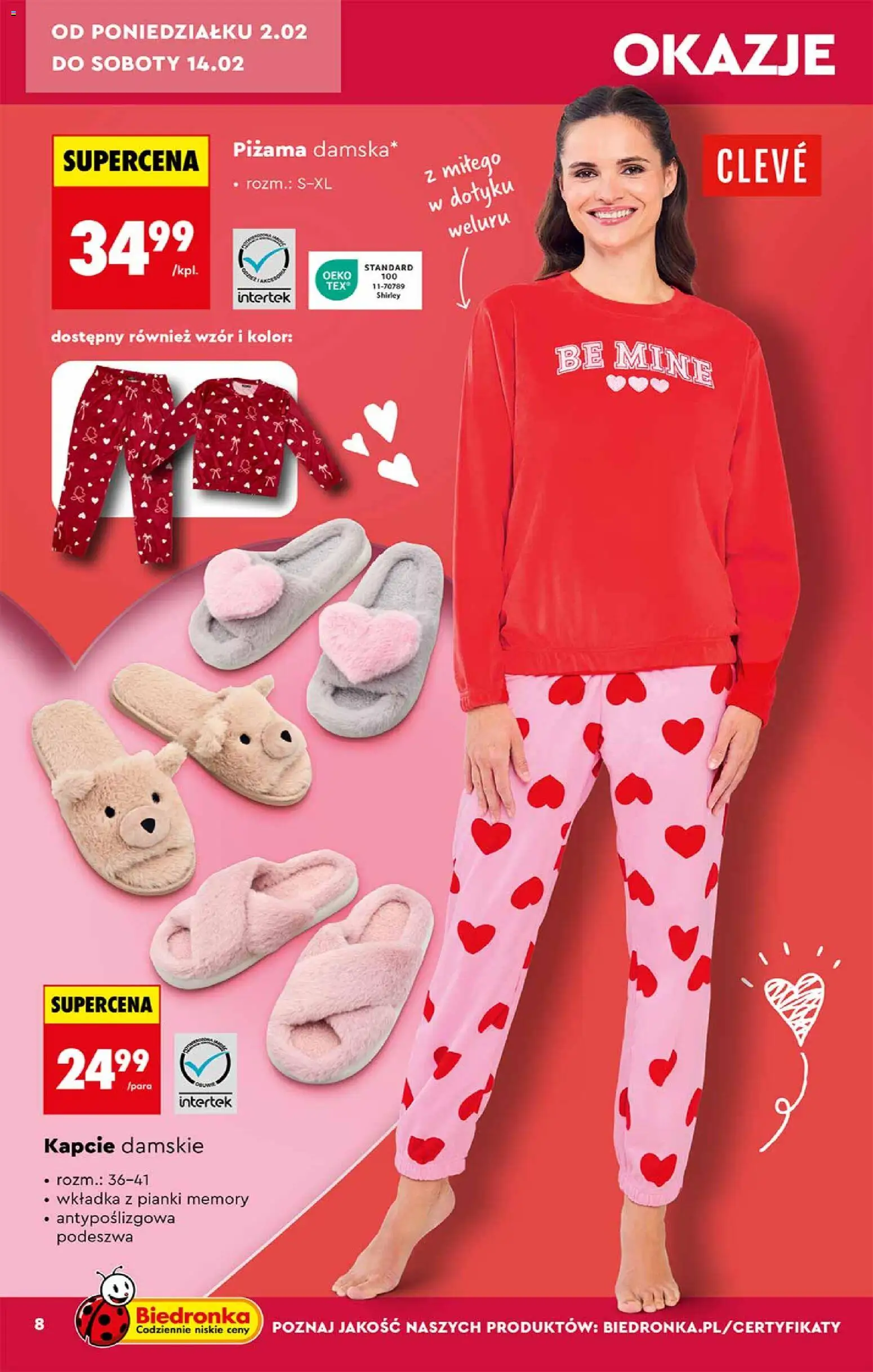 Biedronka gazetka - Hity i inspiracje od 31.01.2026 | Strona: 8 | Produkty: Piżama, Kapcie, Pianki