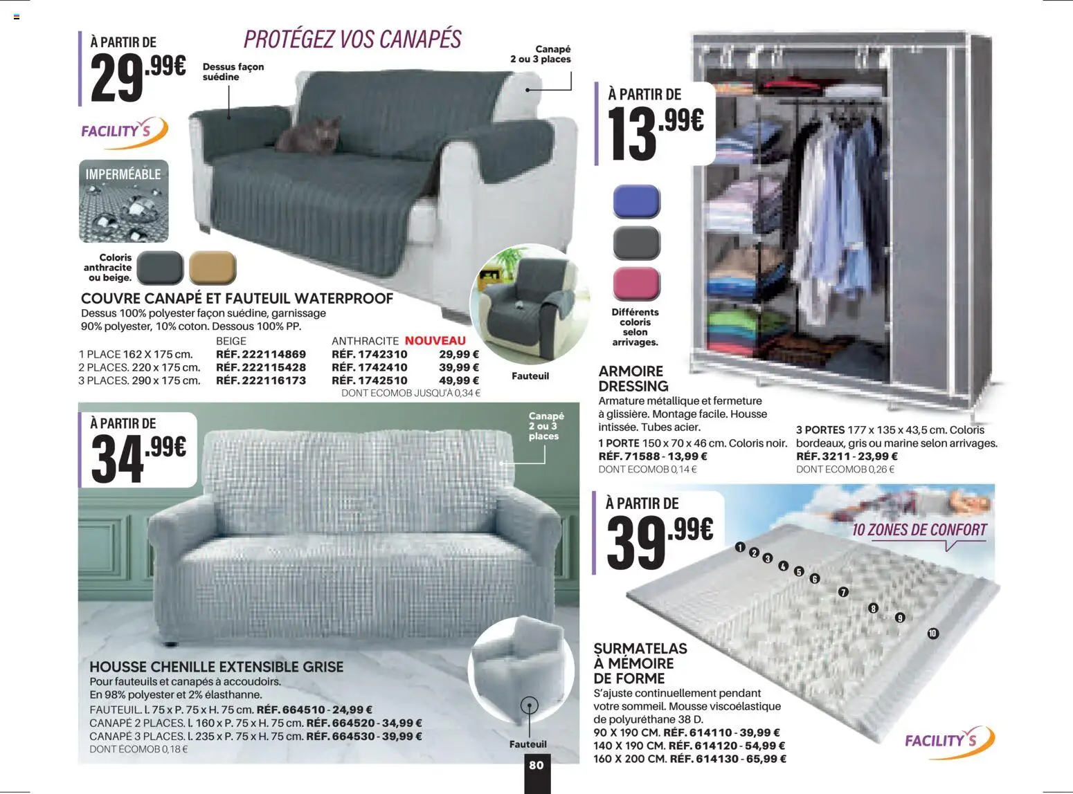 {H1} | Page: 80 | Produits: Mousse, Fauteuil, Portes, Dressing