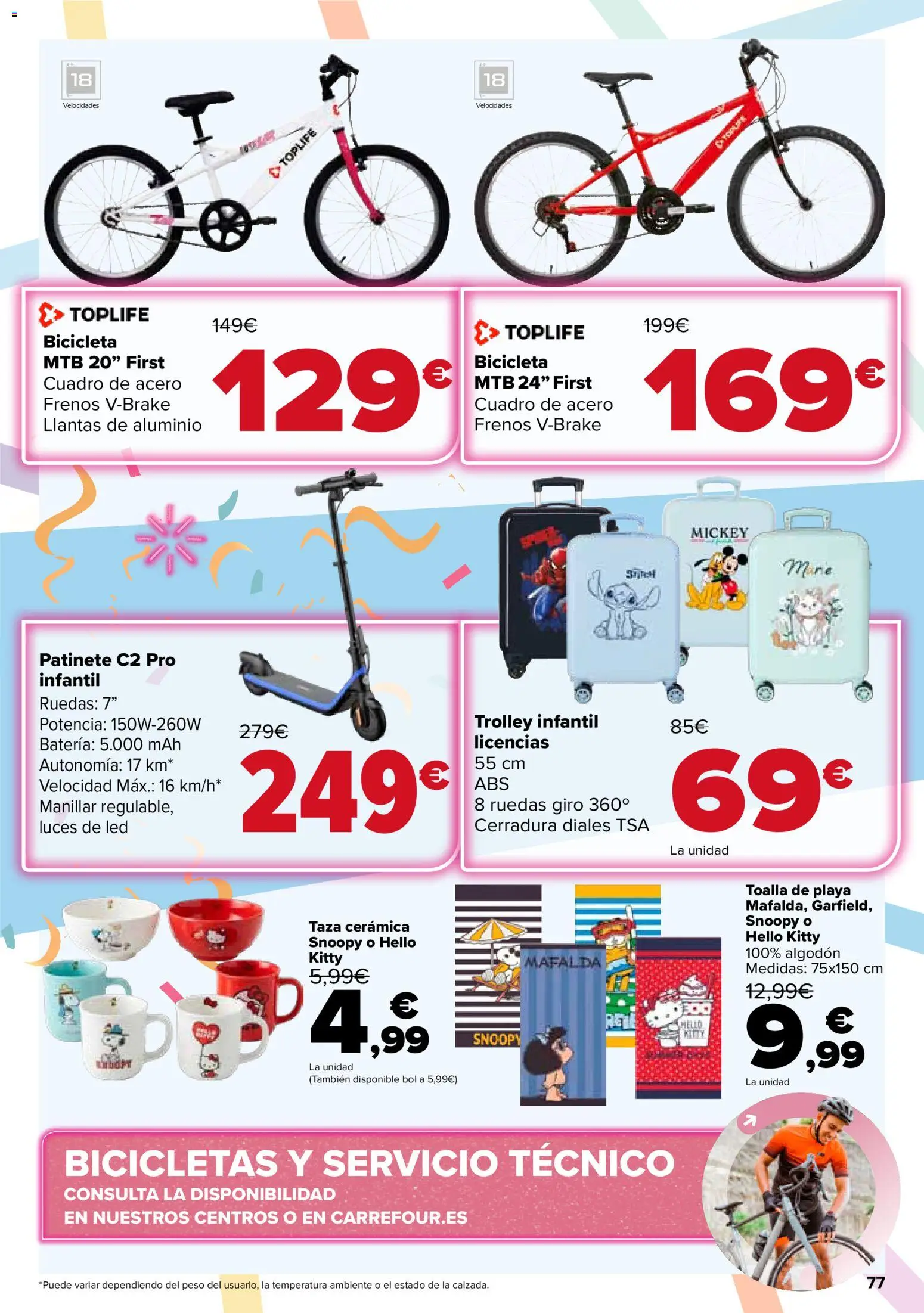 Carrefour folleto │ válido desde el 07.04.2026 | Página: 77 | Productos: Bicicleta, Patinete, Batería