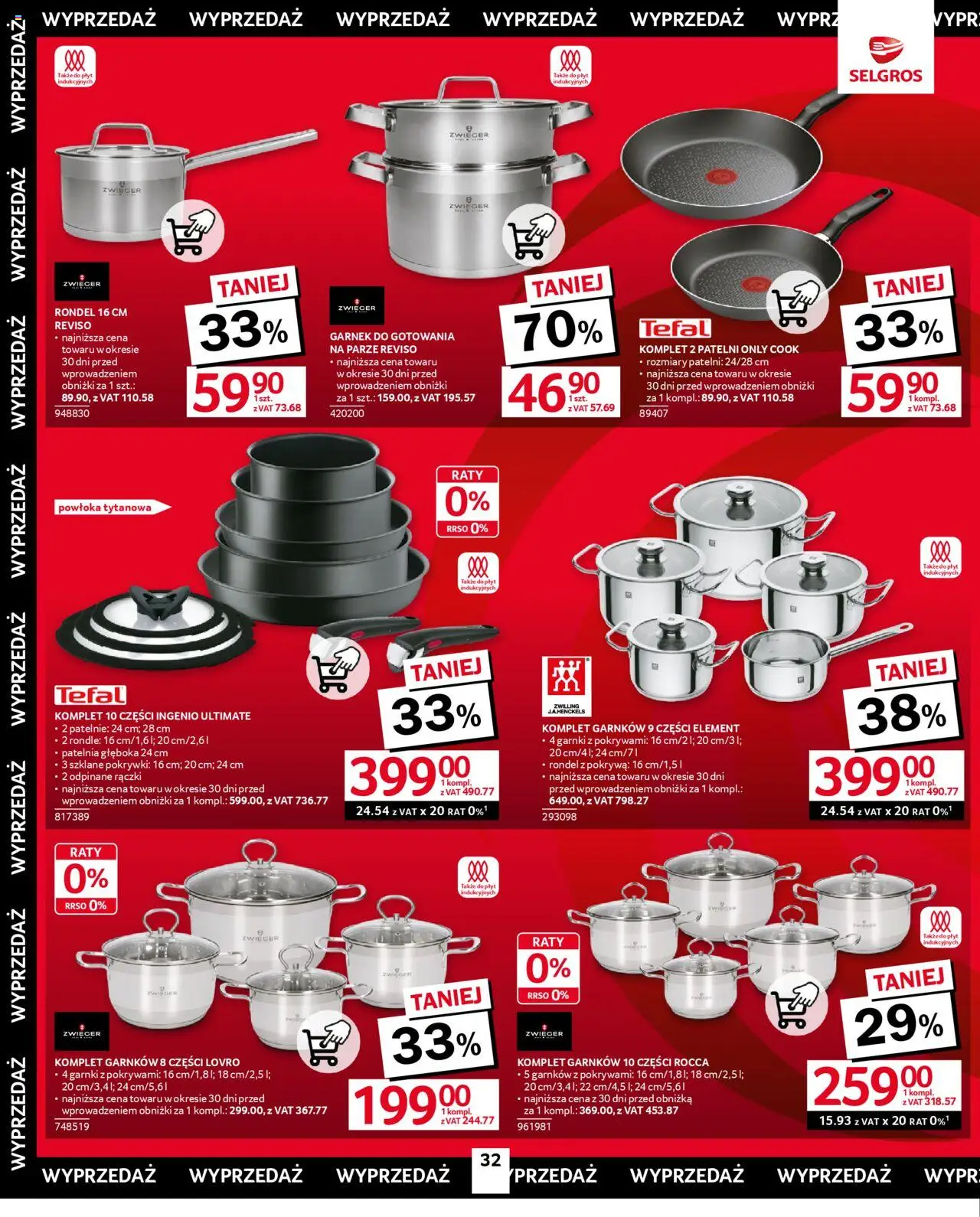 Selgros cash&carry Gazetka - Oferta przemysłowa od 11.09.2025 | Strona: 36 | Produkty: Patelnie, Komplet garnków, Patelnia, Tefal