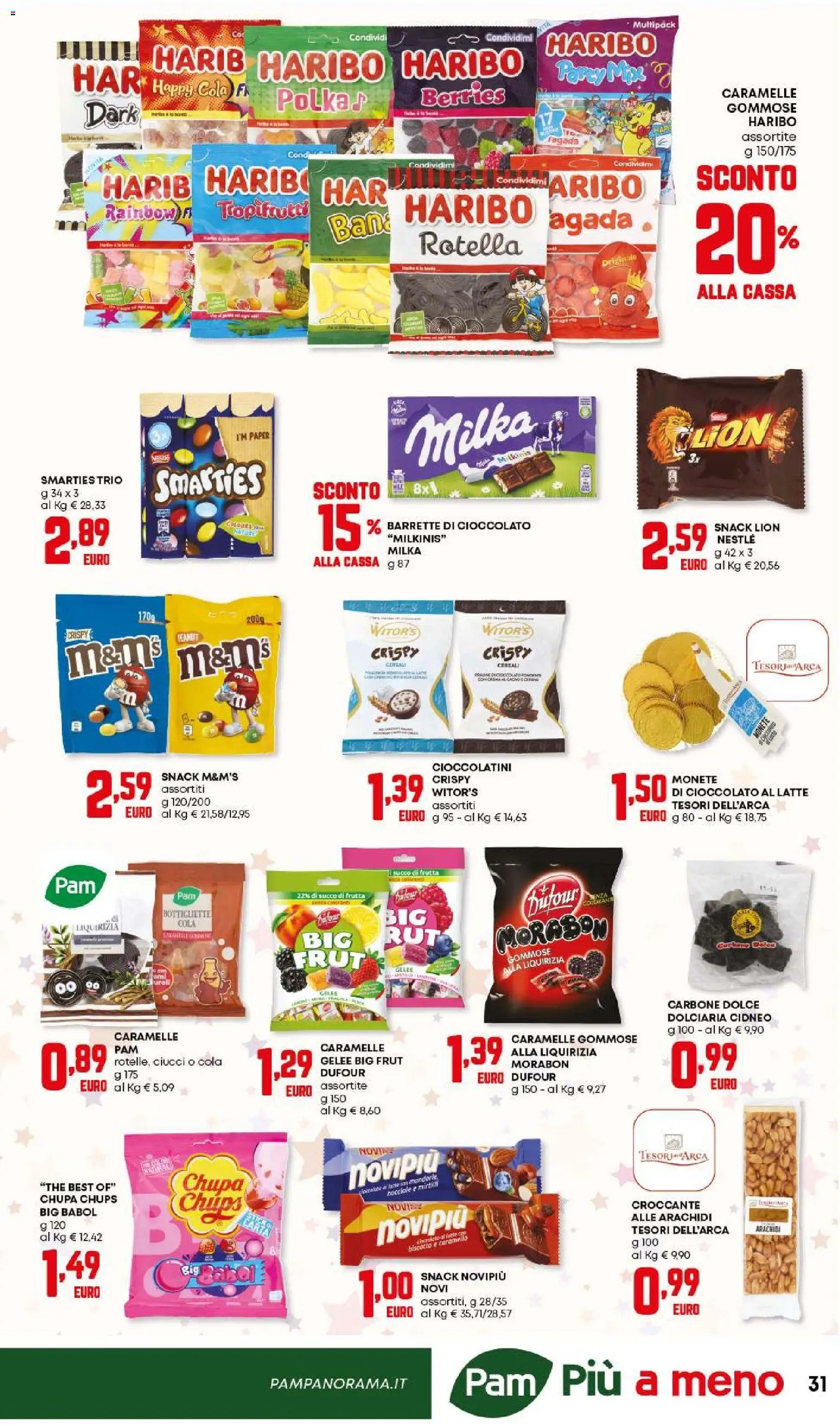 Volantino Panorama del 18.12.2025 | Pagina: 31 | Prodotti: Caramelle, Latte, Nocciole, Arachidi