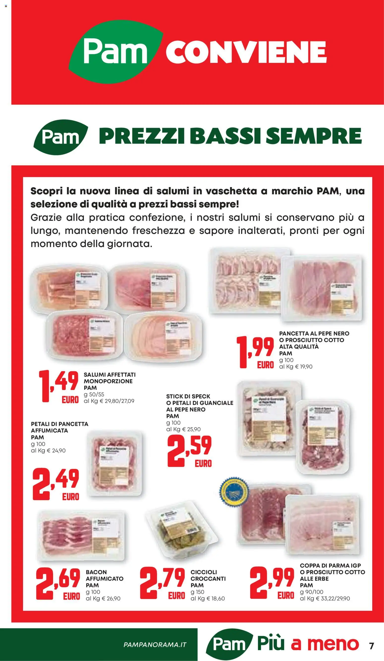 Volantino Panorama del 12.03.2026 | Pagina: 7 | Prodotti: Speck, Prosciutto Cotto, Pancetta, Pepe