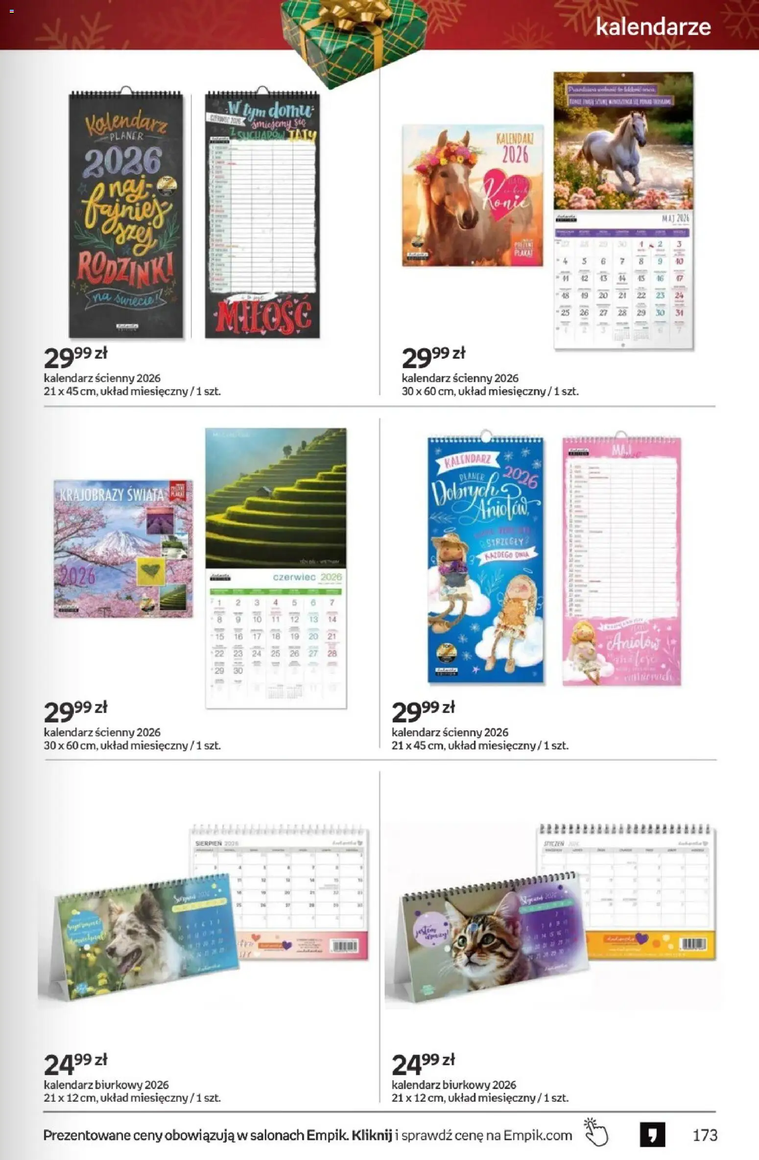 Empik Black Friday od 26.11.2025 | Strona: 173 | Produkty: Kalendarz