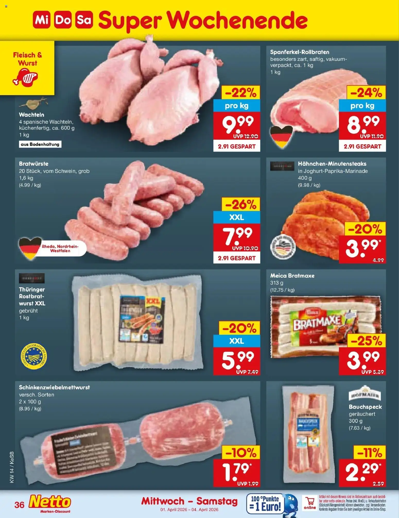 Netto Marken-Discount Prospekt Bonn	 – gültig ab 29.03.2026 | Seite: 50 | Produkte: Meica, Wurst, Fleisch
