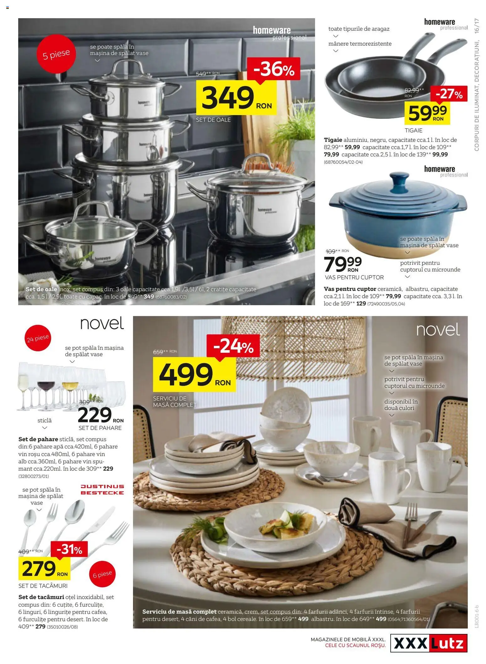 Noul catalog XXXLutz – valabil de la 19.01.2026 | Pagină: 17 | Produse: Cuptor, Tigaie, Bol, Apă
