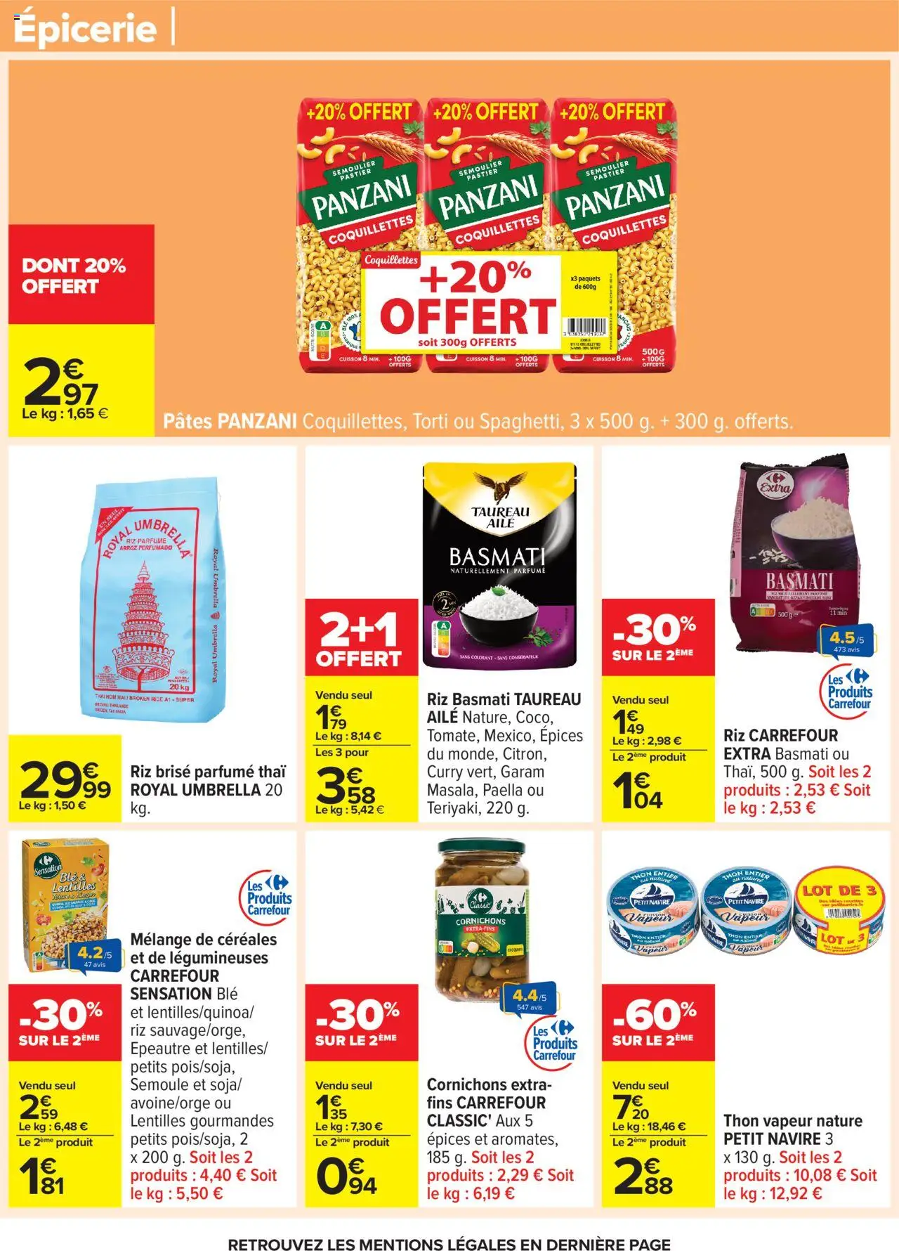  | Page: 37 | Produits: Riz basmati, Curry, Riz, Coquillettes