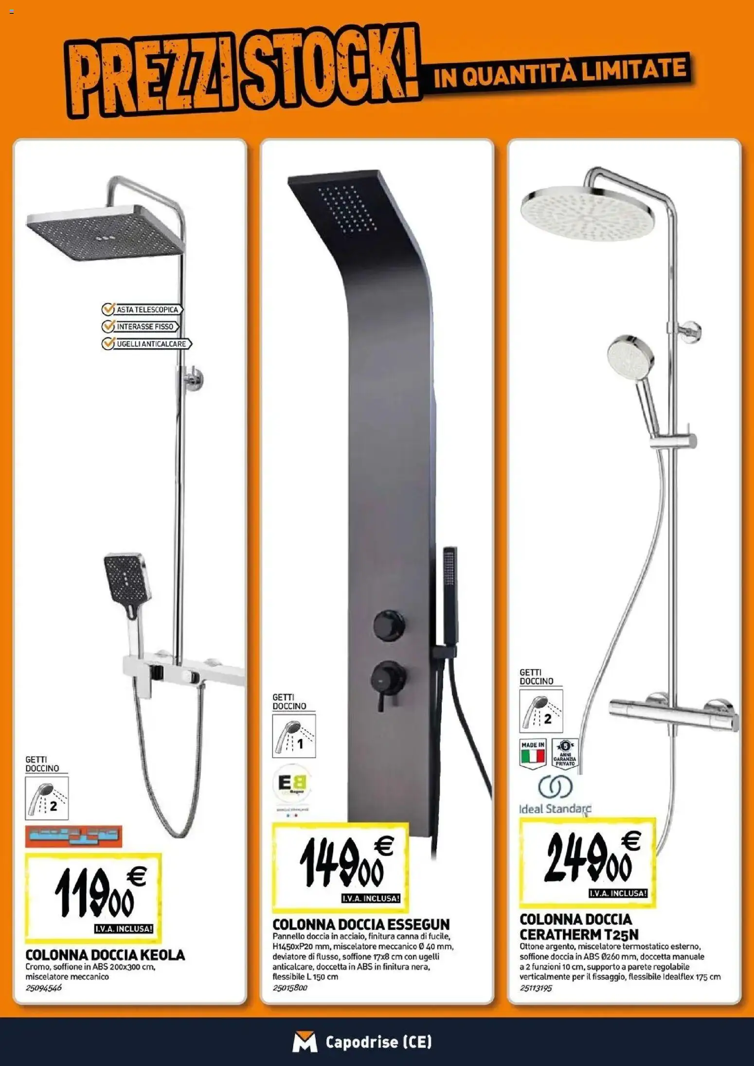 Volantino TECNOMAT del 12.03.2026 | Pagina: 3 | Prodotti: Anticalcare, Miscelatore, Doccia