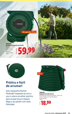 Pré-visualização Enrolador de Mangueira para Parede, Resistente a dobras com reforço do tecido cruzado. Máx. 6 bar válido de 13.02.2026 | Página: 29 | Produtos: Mangueira