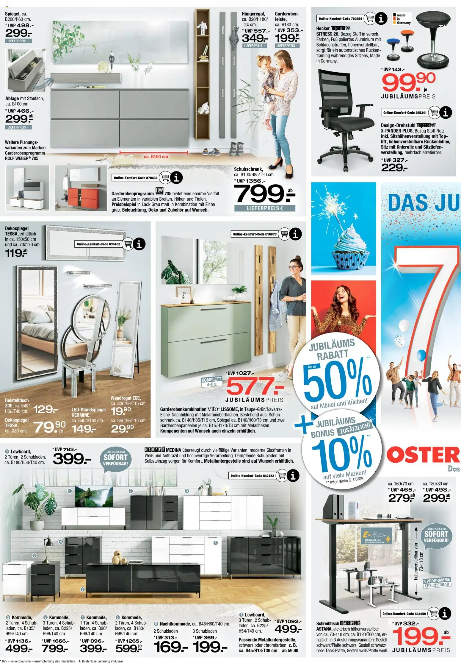 Ostermann Prospekt 	 – gültig ab 31.01.2026 | Seite: 14 | Produkte: Hocker, Beistelltisch, Spiegel, Kuchen