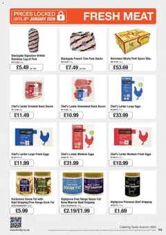 Preview of Booker Wholesale - Autumn News valid from 07.10.2025 | Page: 153 | Products: Pork, Beef, Potatoes, Bacon