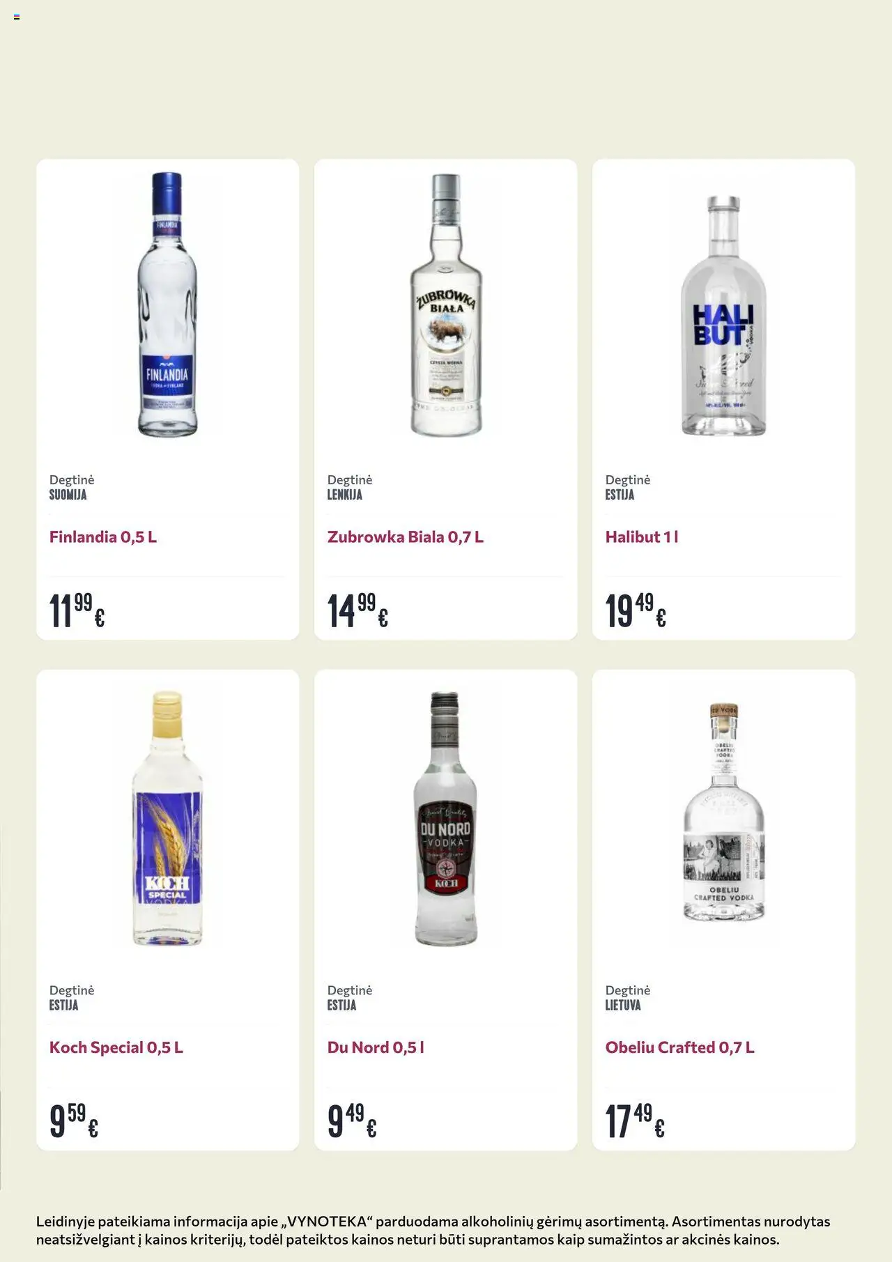 VYNOTEKA - Leidinys - Gėrimų│galioja nuo 11.08.2025 | Puslapis: 3 | Prekių: Degtinė