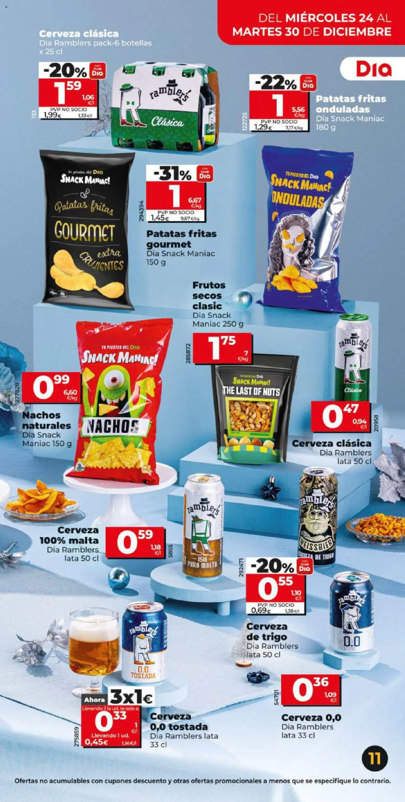 Dia - folleto Market │ válido desde el 24.12.2025 | Página: 11 | Productos: Καλτσάκια μισά, Cerveza, Frutos secos, Té