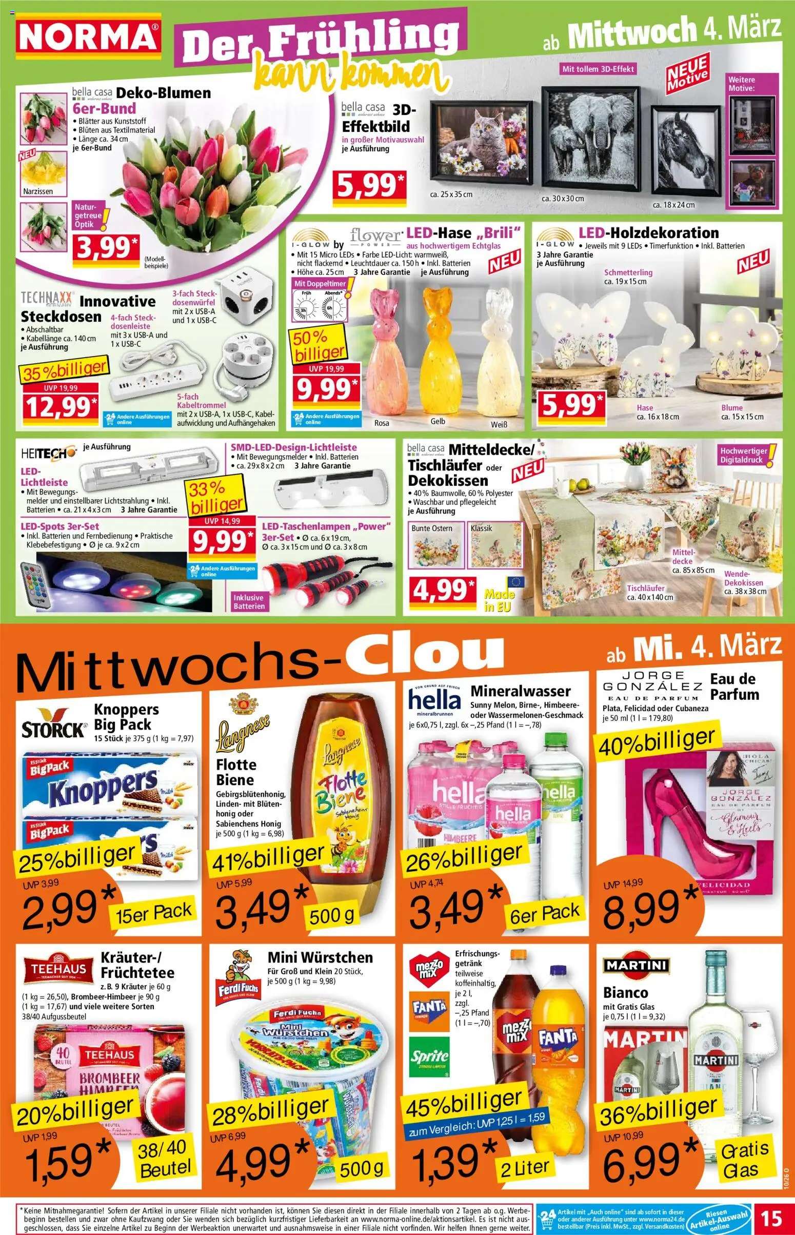 Norma Prospekt 	 – gültig ab 02.03.2026 | Seite: 15 | Produkte: Martini, Parfüm, Hella, Knoppers