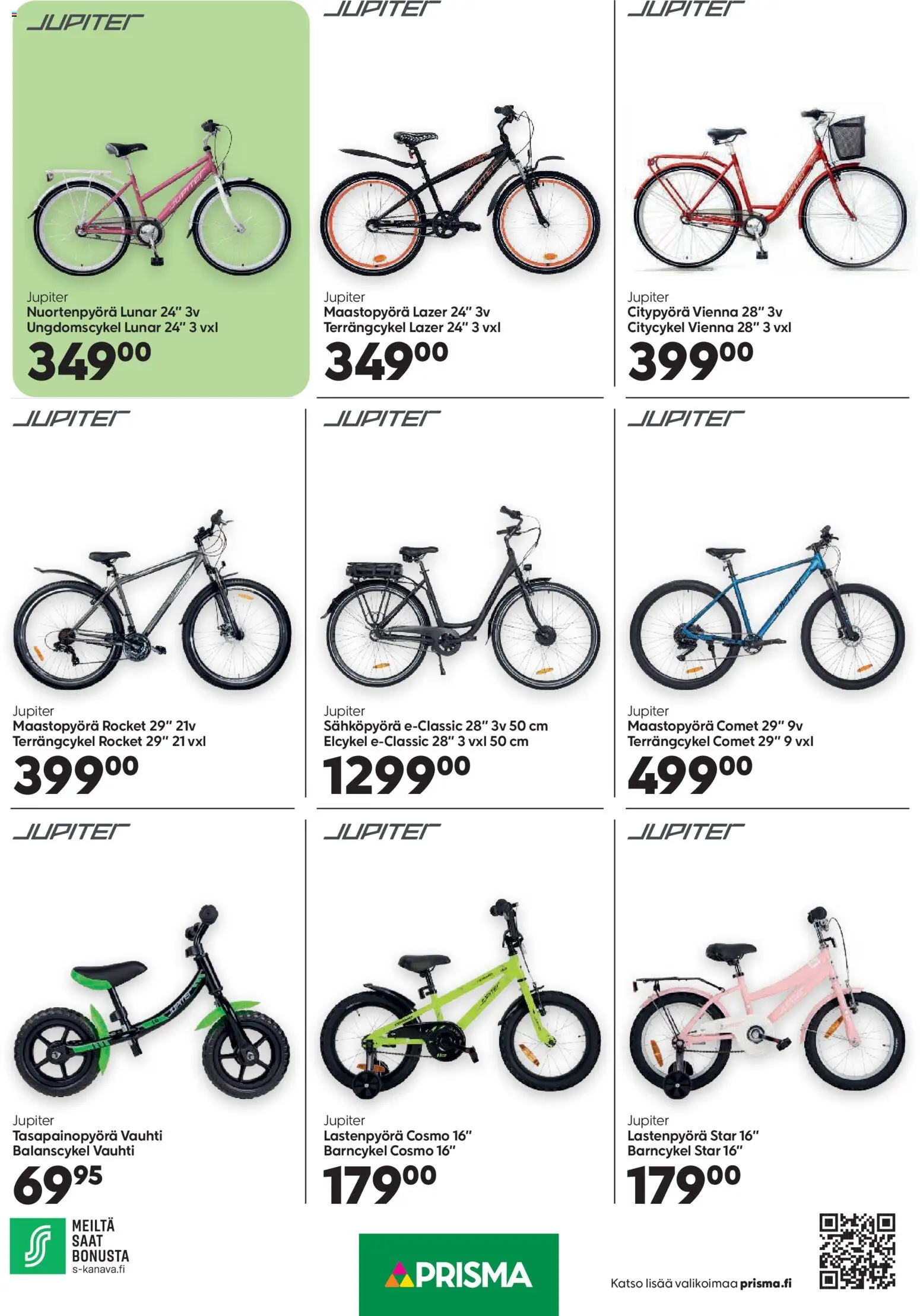 Prisma Kaikkea kotiin ja puutarhaan – voimassa 30.03.2026 alkaen | Sivu: 12 | Tuotteet: Maastopyörä, Sähköpyörä