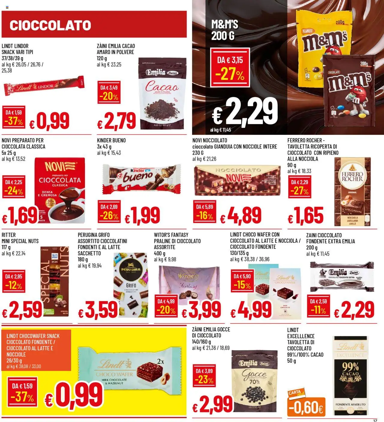 Volantino Galassia del 09.10.2025 | Pagina: 17 | Prodotti: Cioccolato, Nocciole, Cacao, Amaro