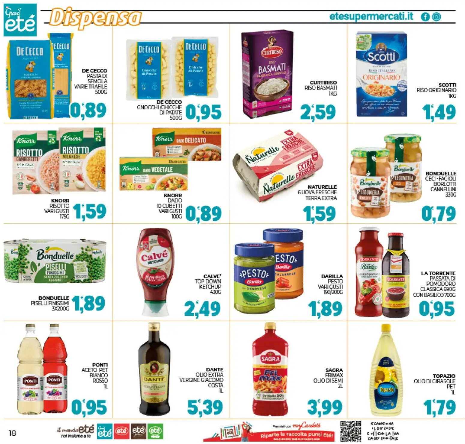 Volantino Eté del 07.01.2026 | Pagina: 18 | Prodotti: Uova, Ketchup, Pesto, Olio di girasole