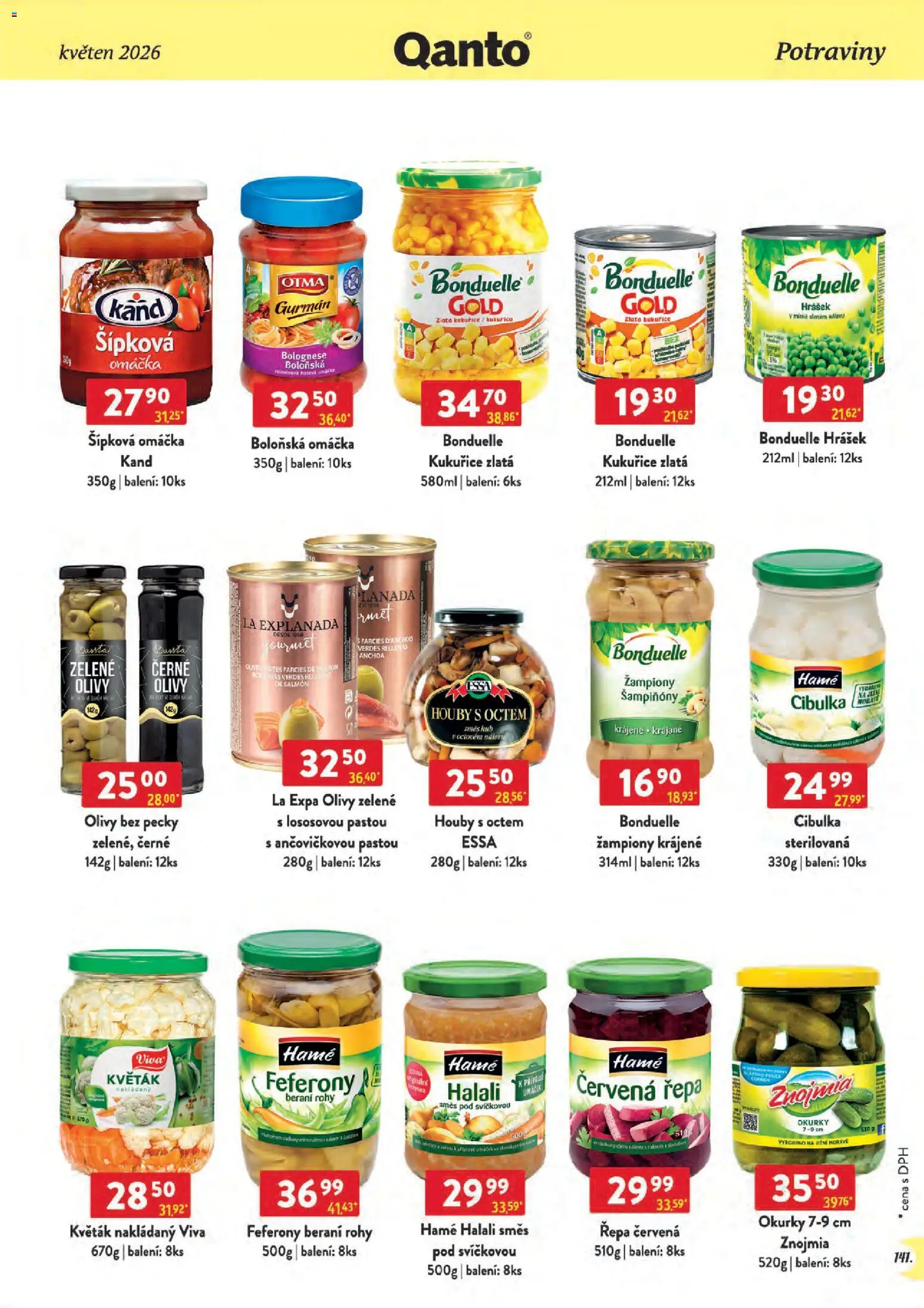 Astur & Qanto leták - Velkoobchod 05/2026 od 01.05.2026 | Strana: 141 | Produkty: Květák, Červená řepa, Olivy, Potraviny