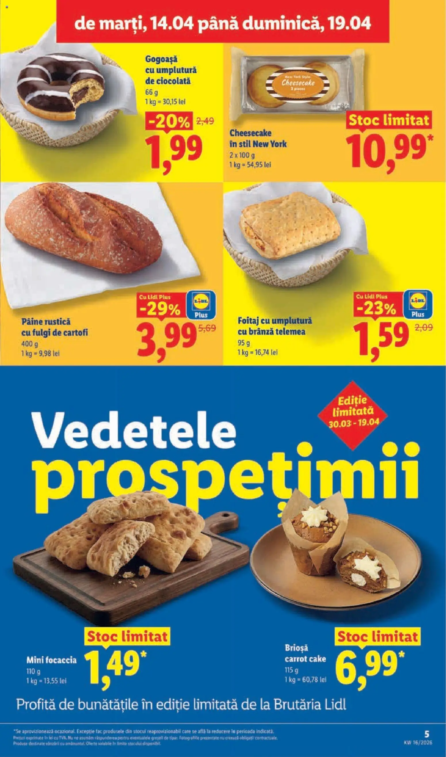 Noul catalog Lidl – valabil de la 14.04.2026 | Pagină: 5 | Produse: Divan, Pâine, Fulgi, Cartofi