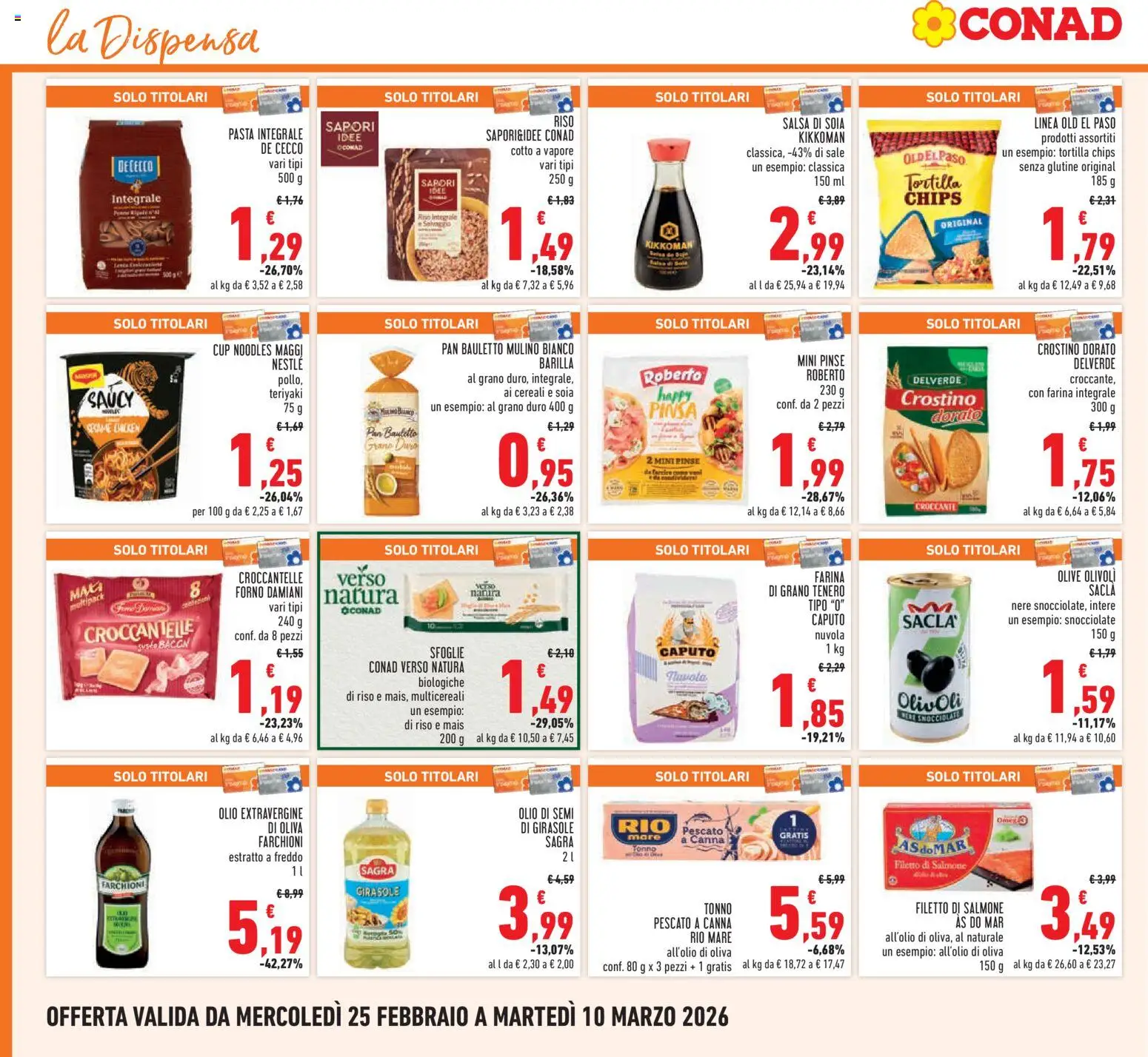 Volantino Conad del 25.02.2026 | Pagina: 18 | Prodotti: Salmone, Riso, Salsa, Sale