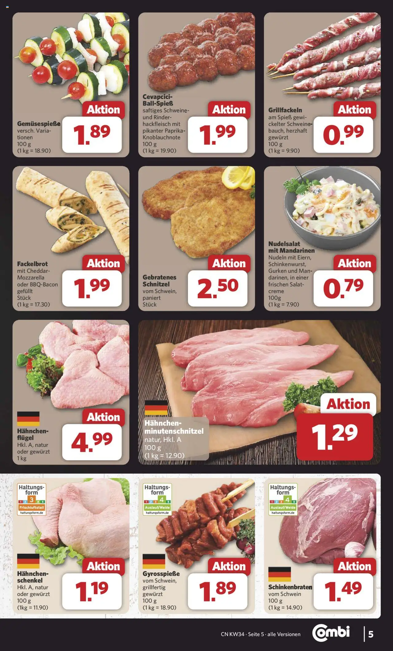 Combi Prospekt 	 - gültig ab dem 18.08.2025 | Seite: 5 | Produkte: Paprika, Nudeln, Salat, Hackfleisch