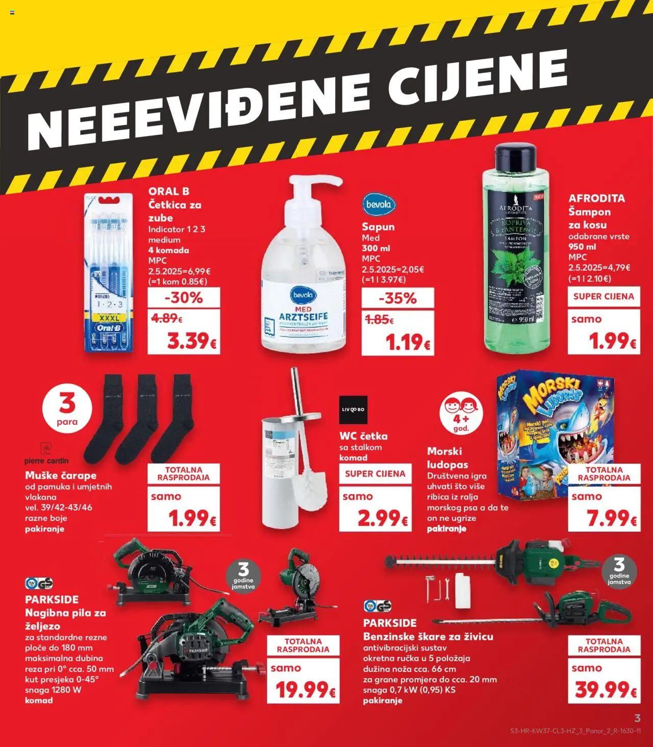 Kaufland katalog | vrijedi od 10.09.2025 | Stranica: 3 | Proizvodi: Med, Šampon, Čarape, Škare