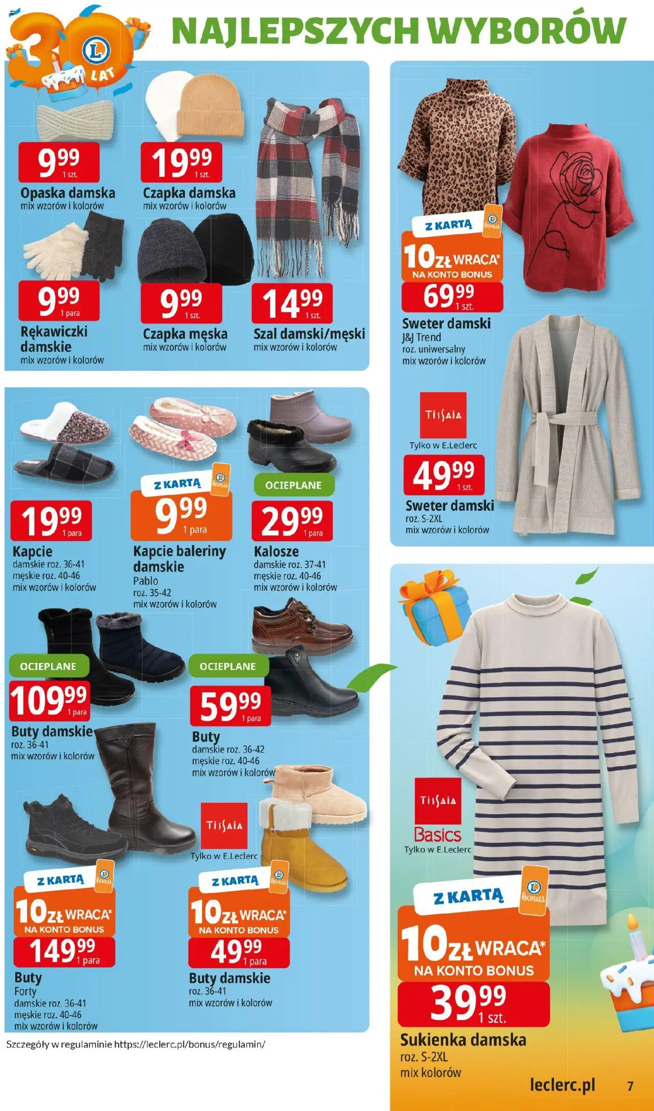 E.Leclerc Gazetka - Zamość od 14.10.2025 | Strona: 7 | Produkty: Buty, Kapcie, Czapka, Rękawiczki