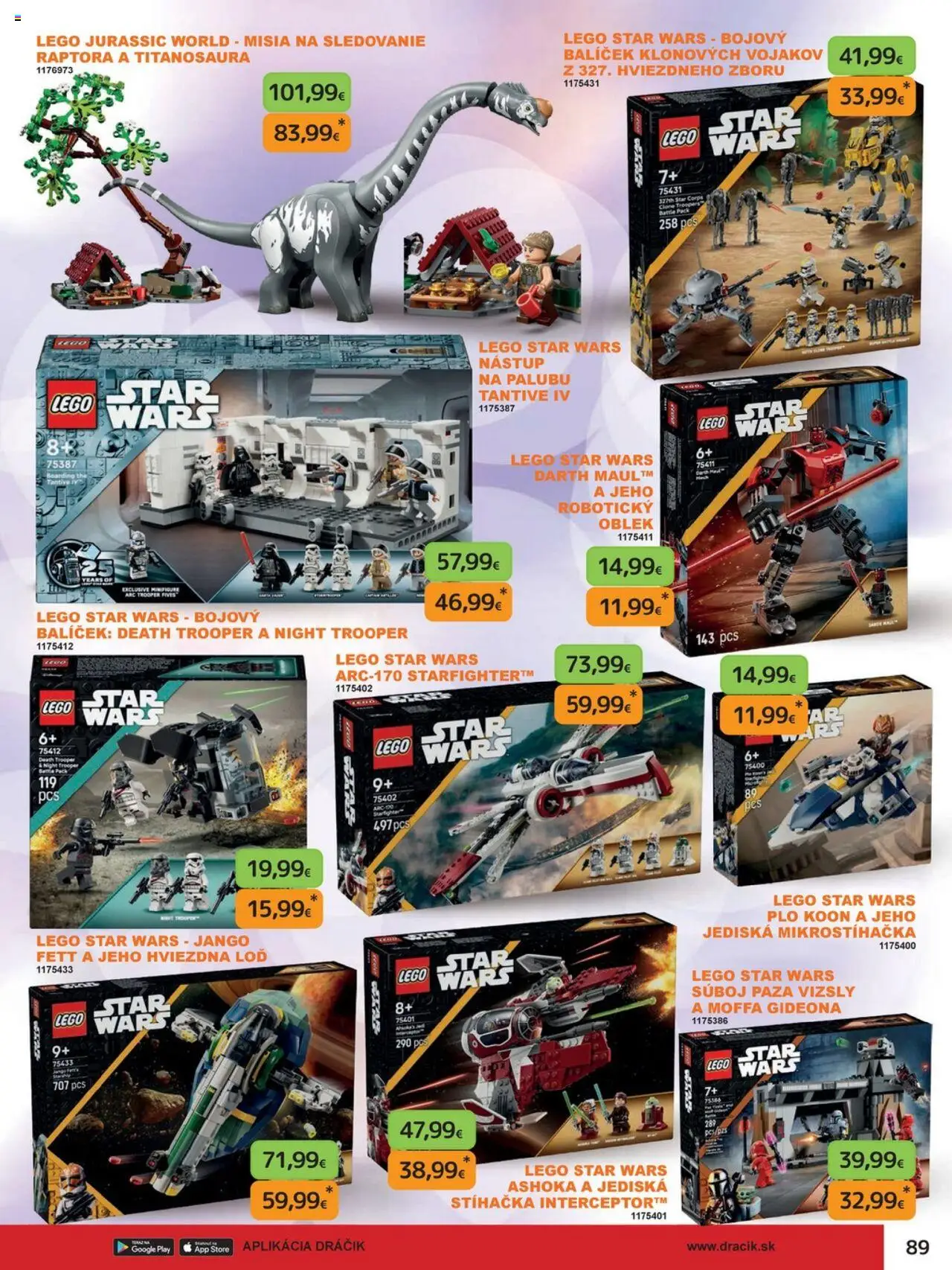 Nové Dráčik akcie – leták je platný od 03.10.2025 | Strana: 89 | Produkty: LEGO, Oblek