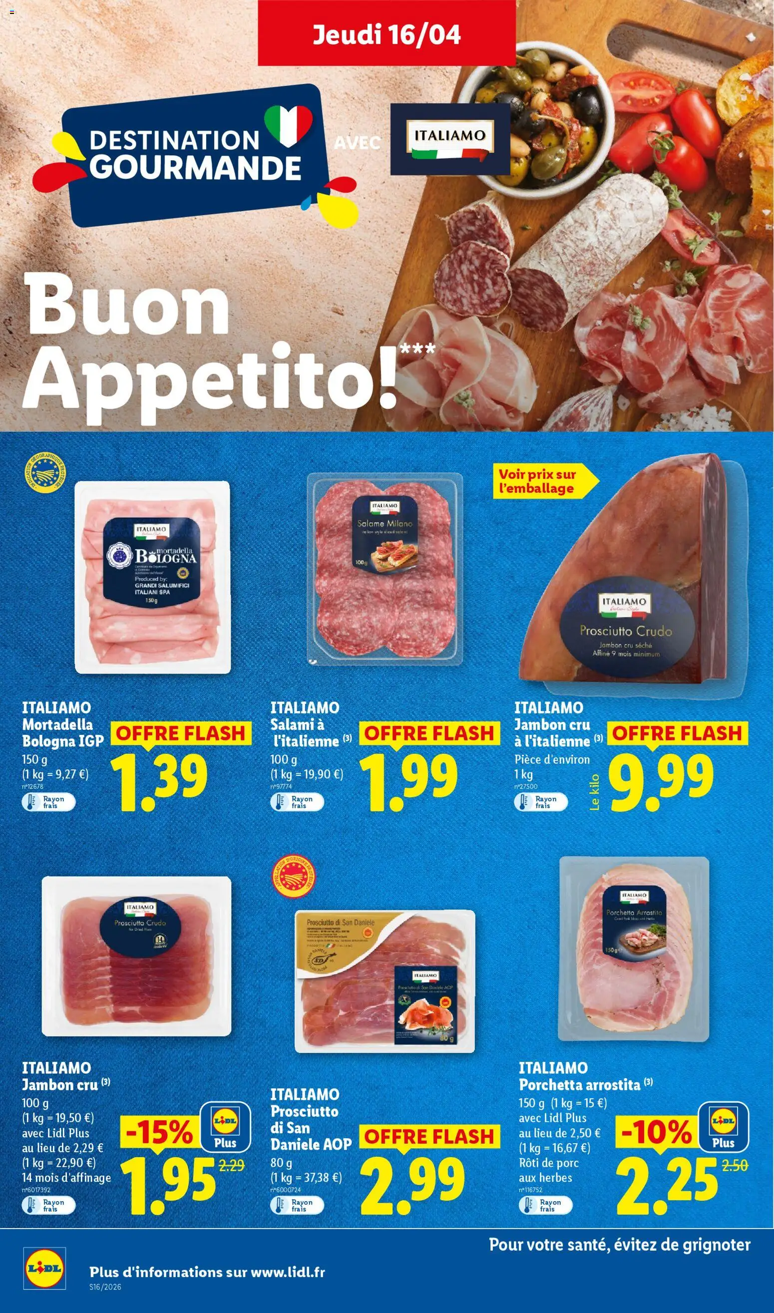 {H1} | Page: 16 | Produits: Jambon Cru, Salami, Jambon, Porc